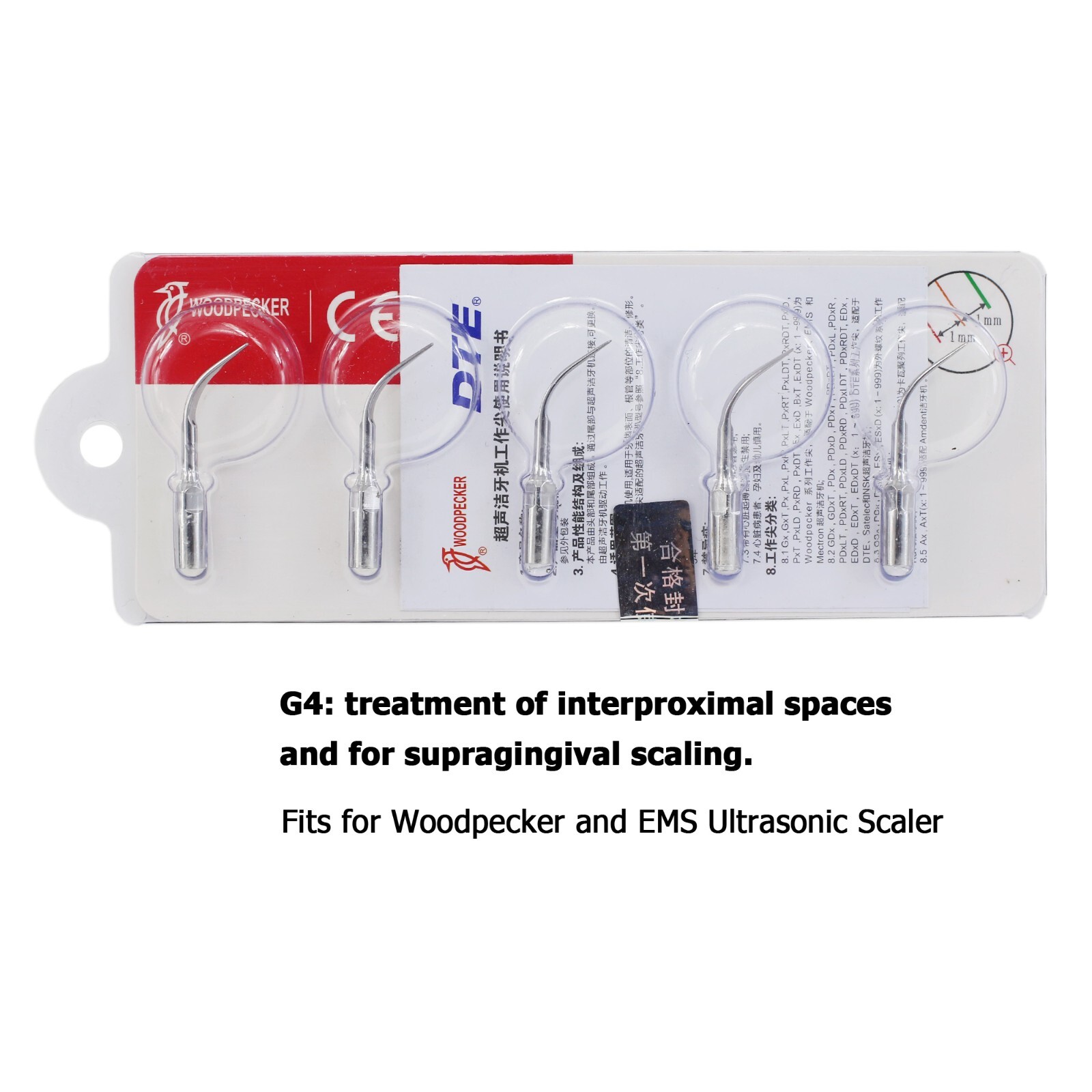 Woodpecker DTE Dental Ultrasonic Scaler Piezo Tips HW-5L HD-7L LED Handpiece PD1