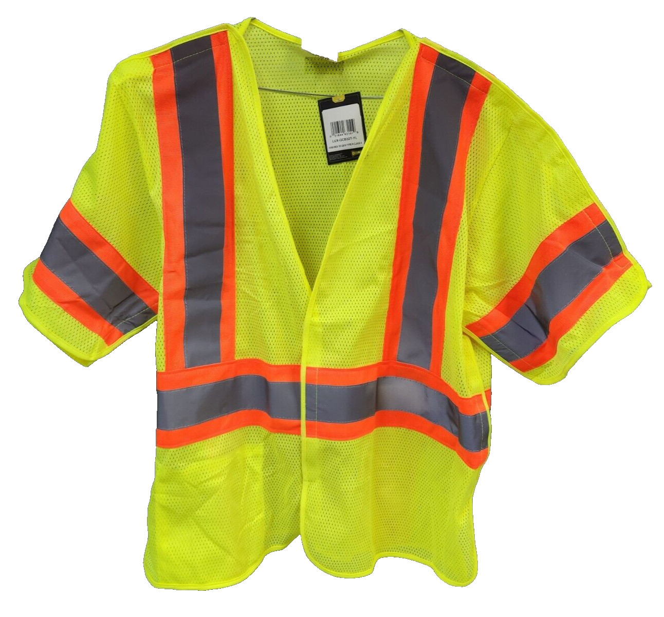 OccuNomix LUX-GCB32T Breakaway Class 3 Safety Green Vest ANSI/ISEA 107-2015 “L”