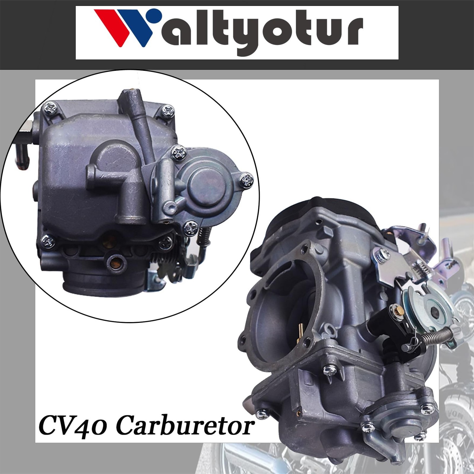 waltyotur 40mm CV40 Carburetor Replacement for Softail/Dyna/FXR/Touring/Sport…
