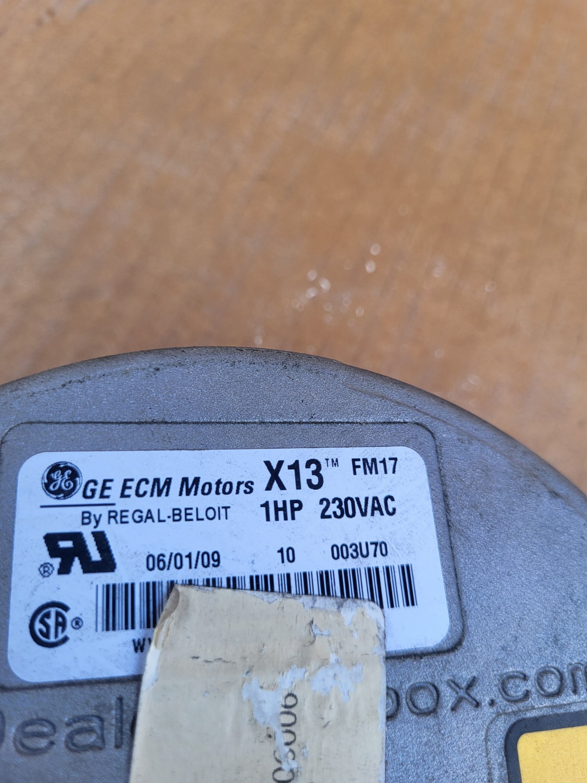 USED Genteq X13 ECM FM17 230VAC 1HP CCW FREE SHIPPING