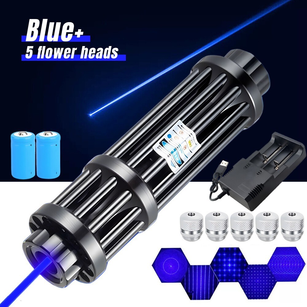 New 450nm Laser Pointer Pen Visible Beam Light Zoom Focus Lazer Blue US