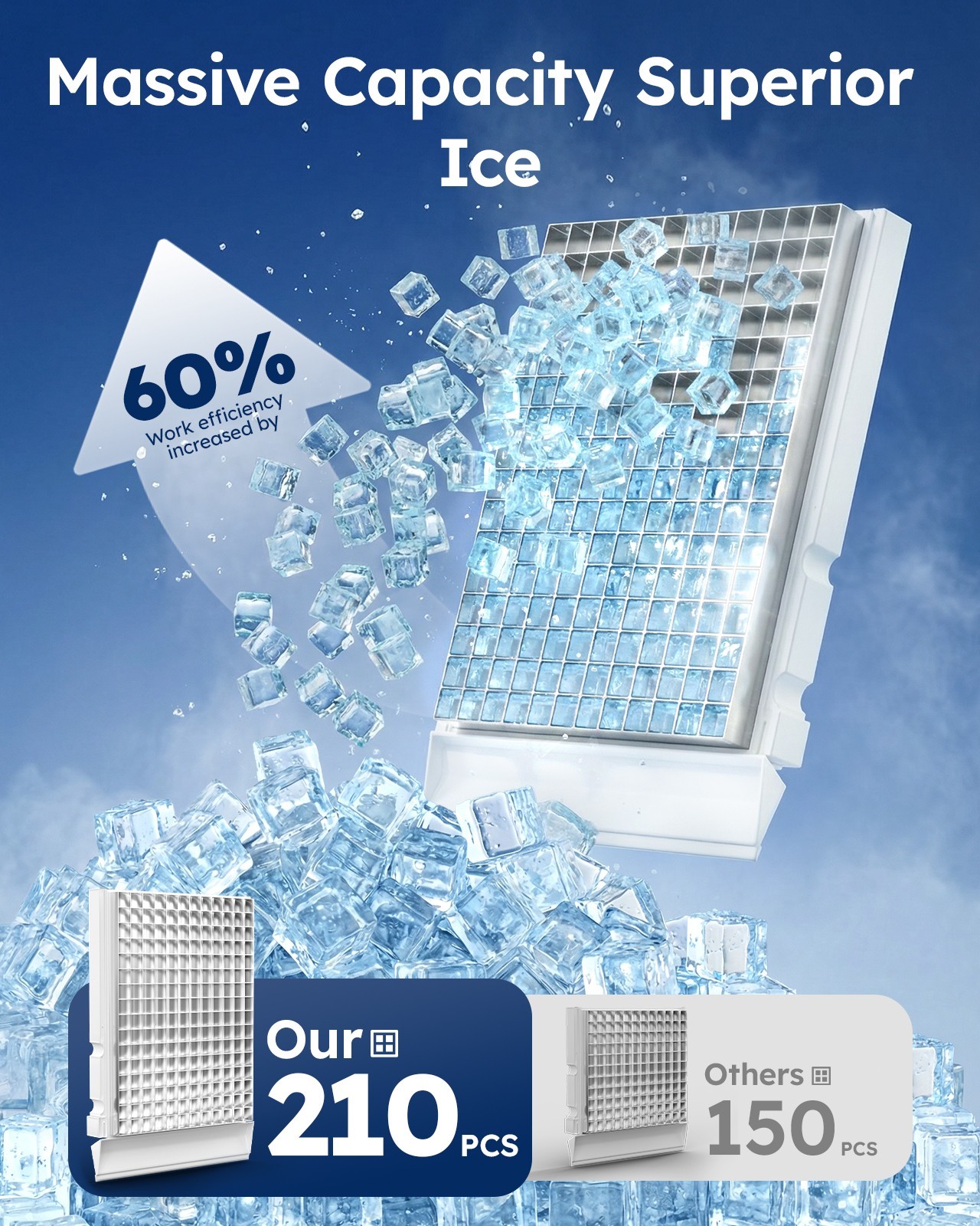 Commercial Ice Maker Machine 680LBS/24H, 560LBS Storage Bin Commercial Ice Maker