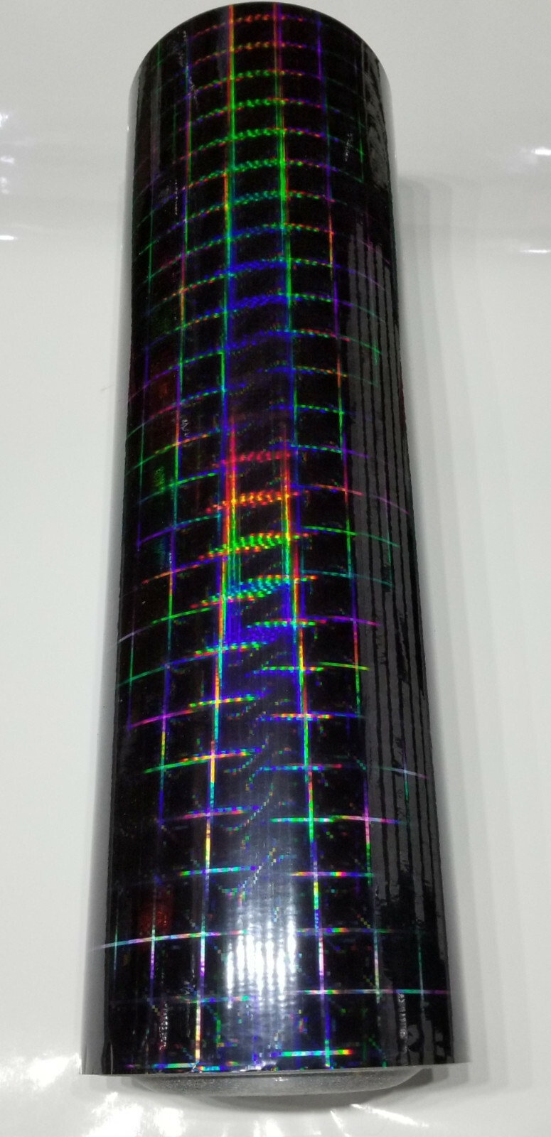 Black Plaid Pattern Holographic Diffractive Sign Vinyl 24″ x 6 ft Roll