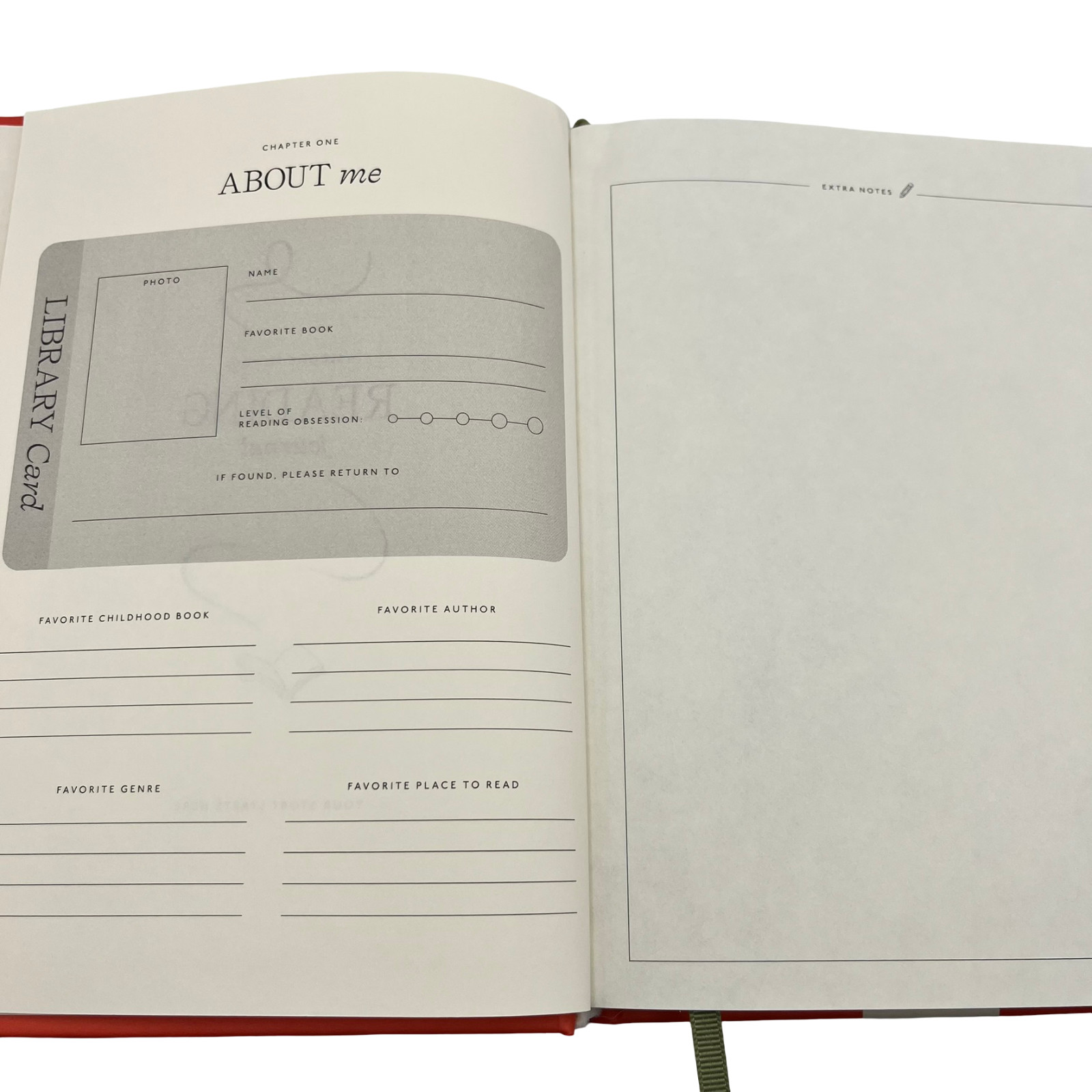 Library Card Reading Journal by Papier WS1682202 New *READ*