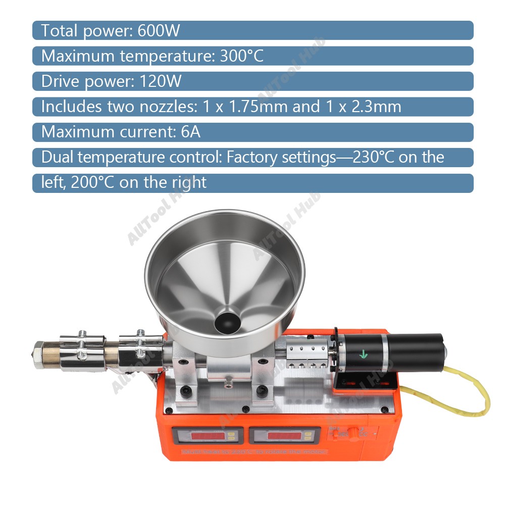 Desktop Filament Extruder 1.75mm 110V PLA ABS PETG Recycler Maker for 3D Printer