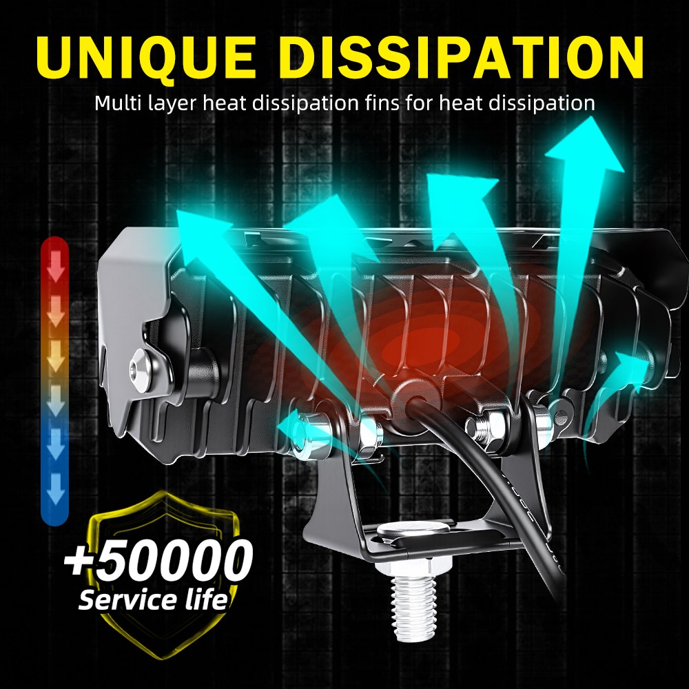 2x 4» LED Work Light Bar Spot Flood Pods Off Road Truck Fog Lights Yellow White