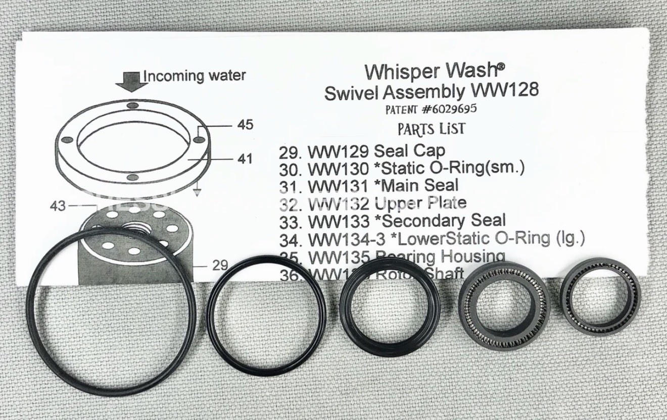 Whisper Wash WW315 Swivel Seal Repair Kit for Series 3 Green Top