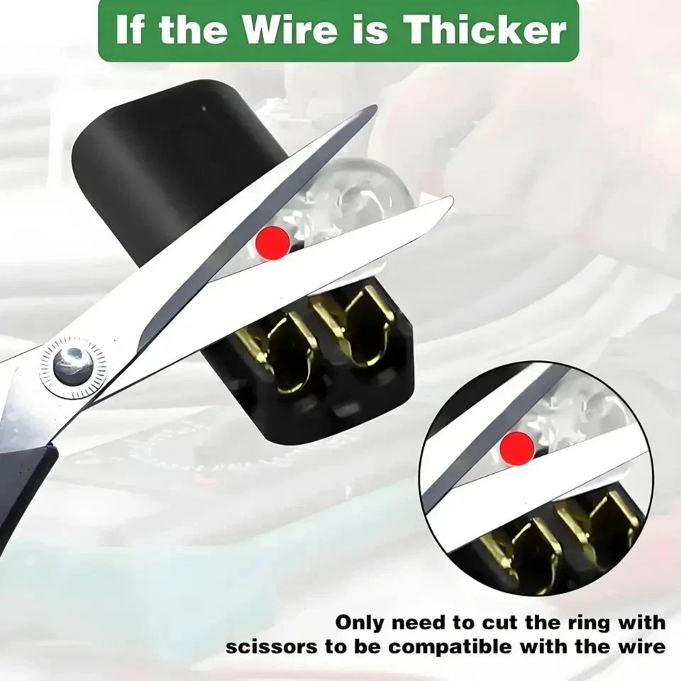 50 pcs Double-Wire Plug-in Connector, Cable Clamp with Locking Buckle, AWG 18-22