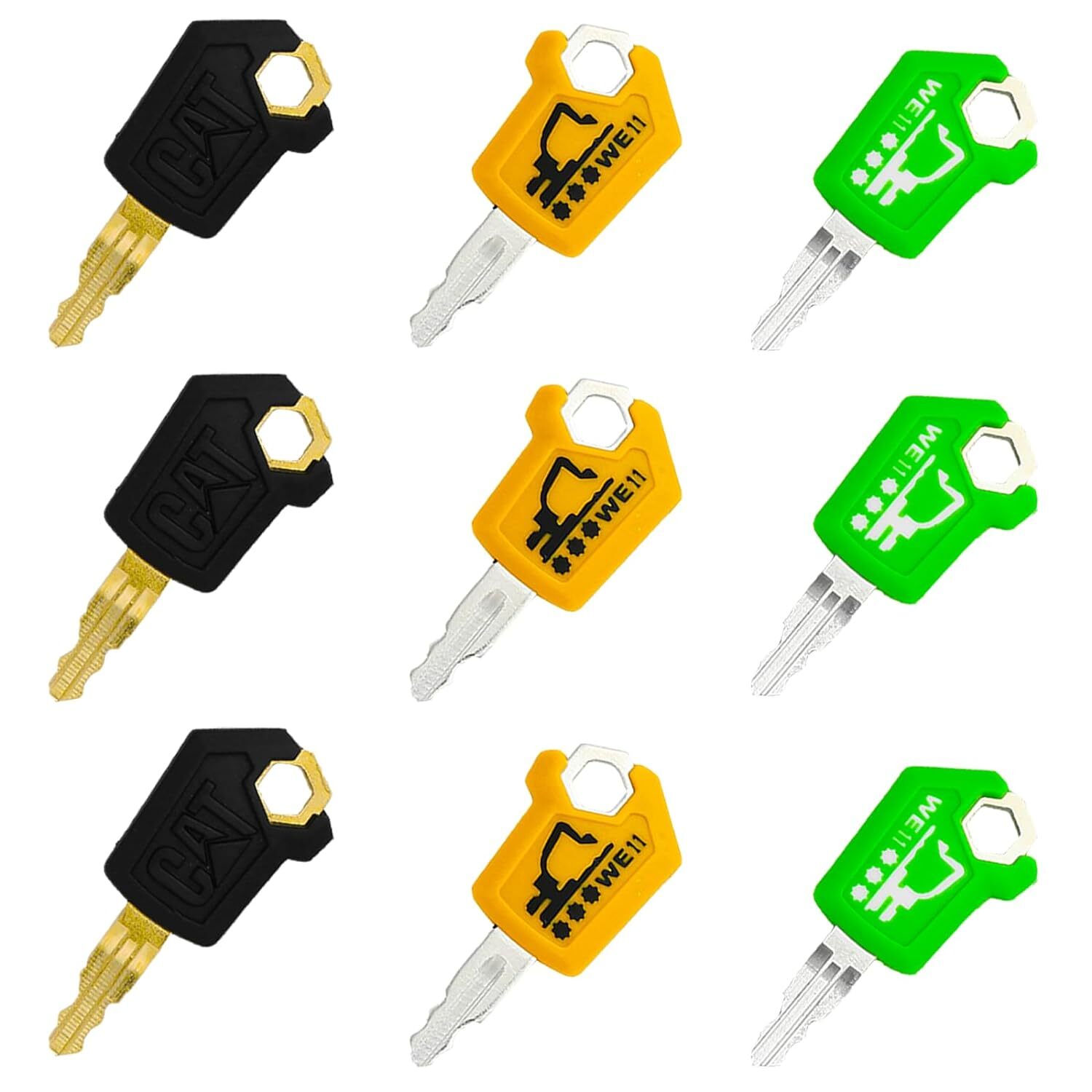 New 9PCS CAT Caterpillar 5P-8500 Heavy Equipment Ignition Keys 5P8500 Excavator