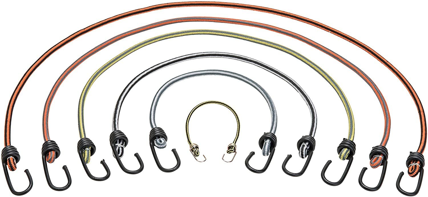 KEEPER 06301 Assorted 10-in 18-in 24-in 30-in 36-in & 48-in Bungee Cords 20-Pack