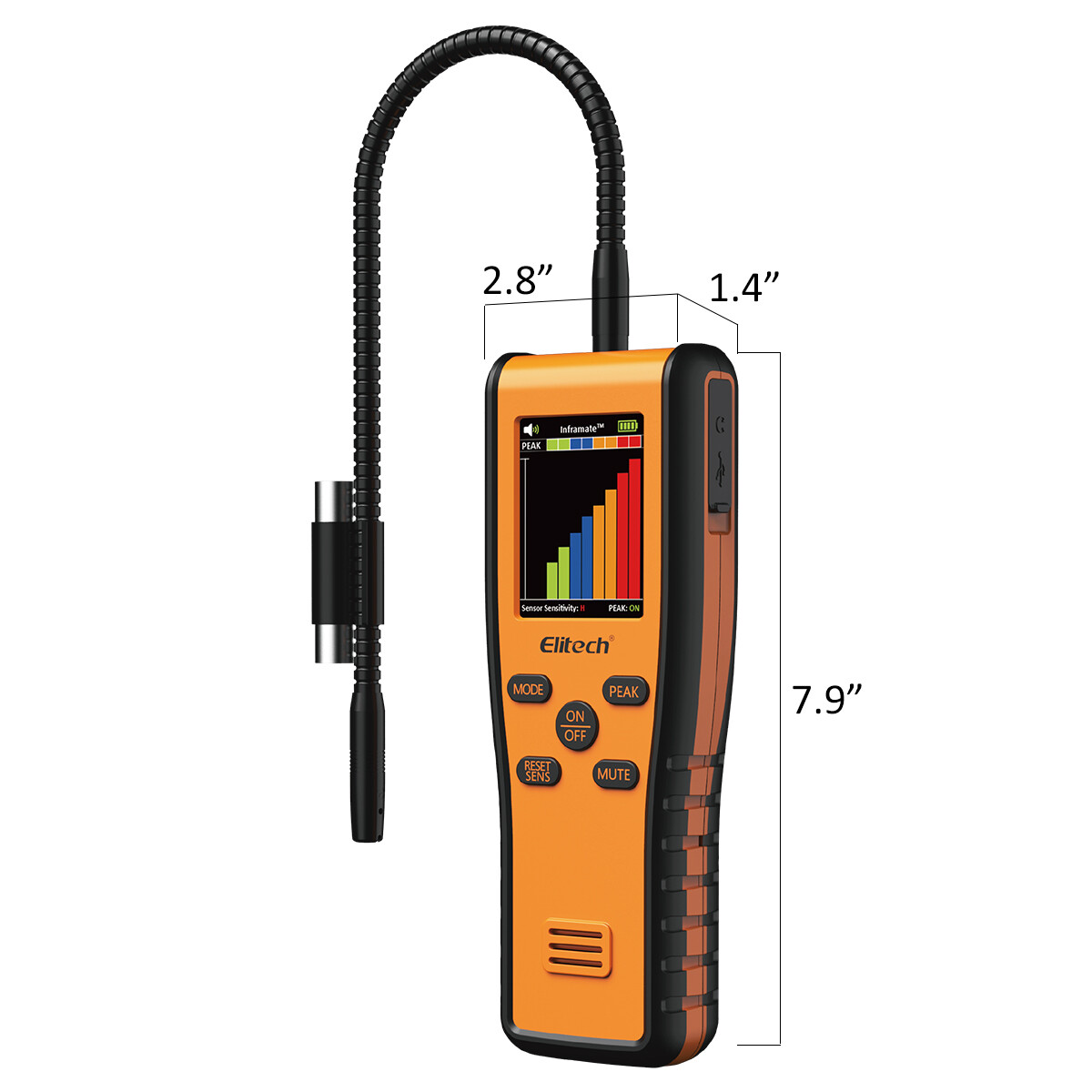 Elitech Infrared R-744 Refrigerant Leak Detector CO2 Carbon Dioxide Inframate-C