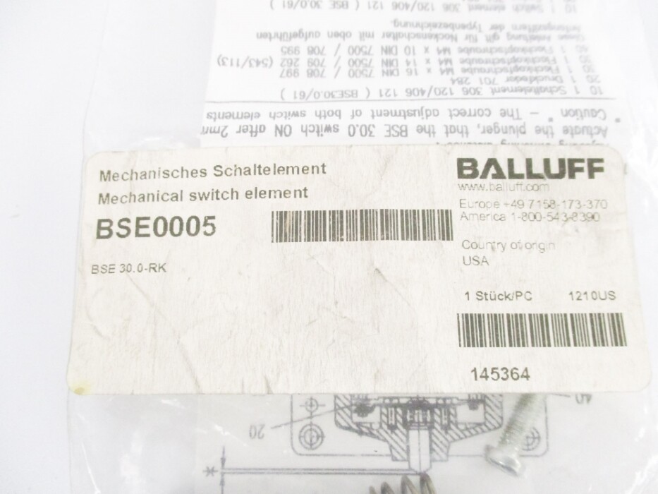 BALLUFF BSE0005 BSE30.0-RK NSMP