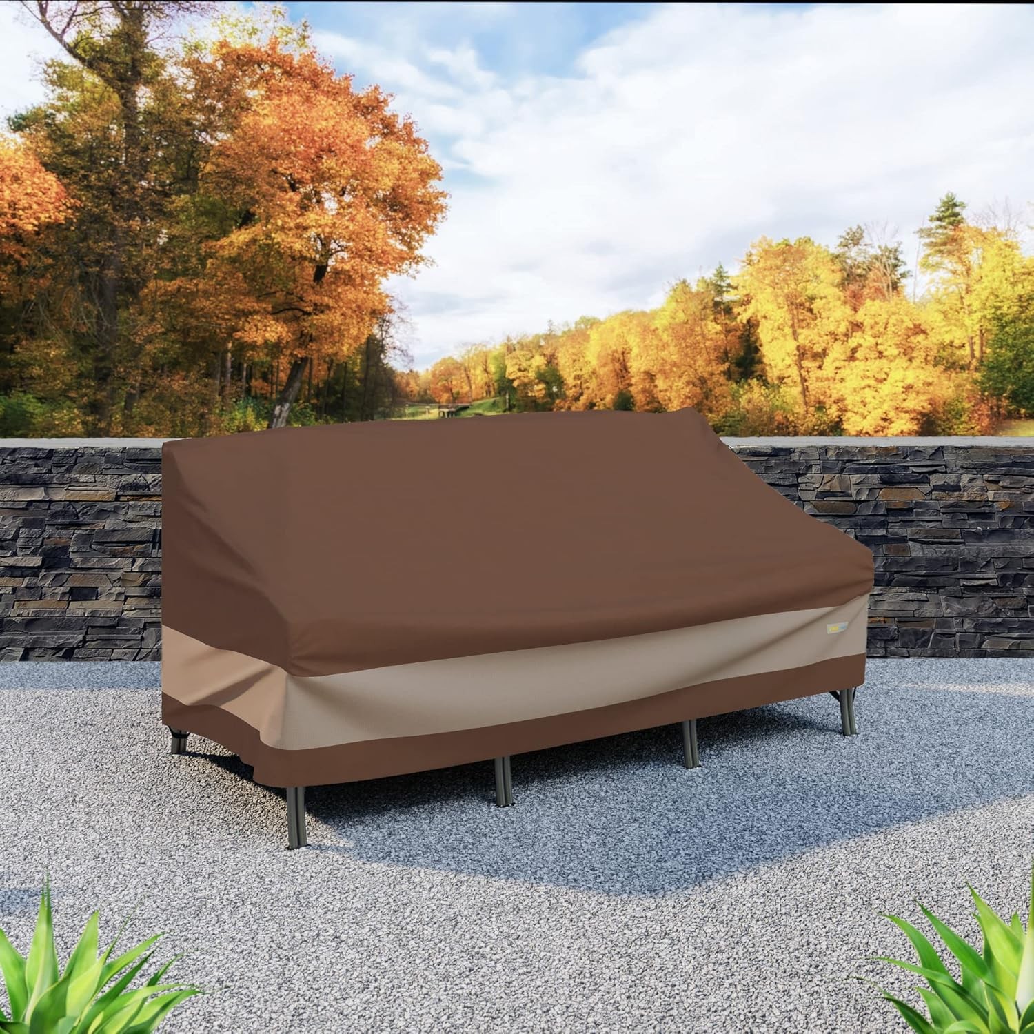 Duck Covers Ultimate Waterproof 79W x 37"D x 35"H, Mocha Cappuccino