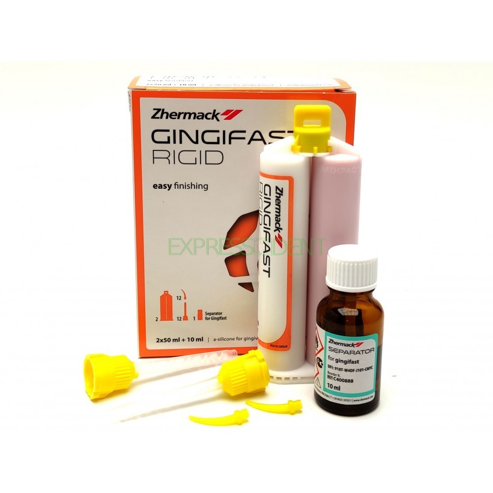 Zhermack Gingifast Rigid Easy Finishing VPS 2 x 50mL Cartridges with Tips