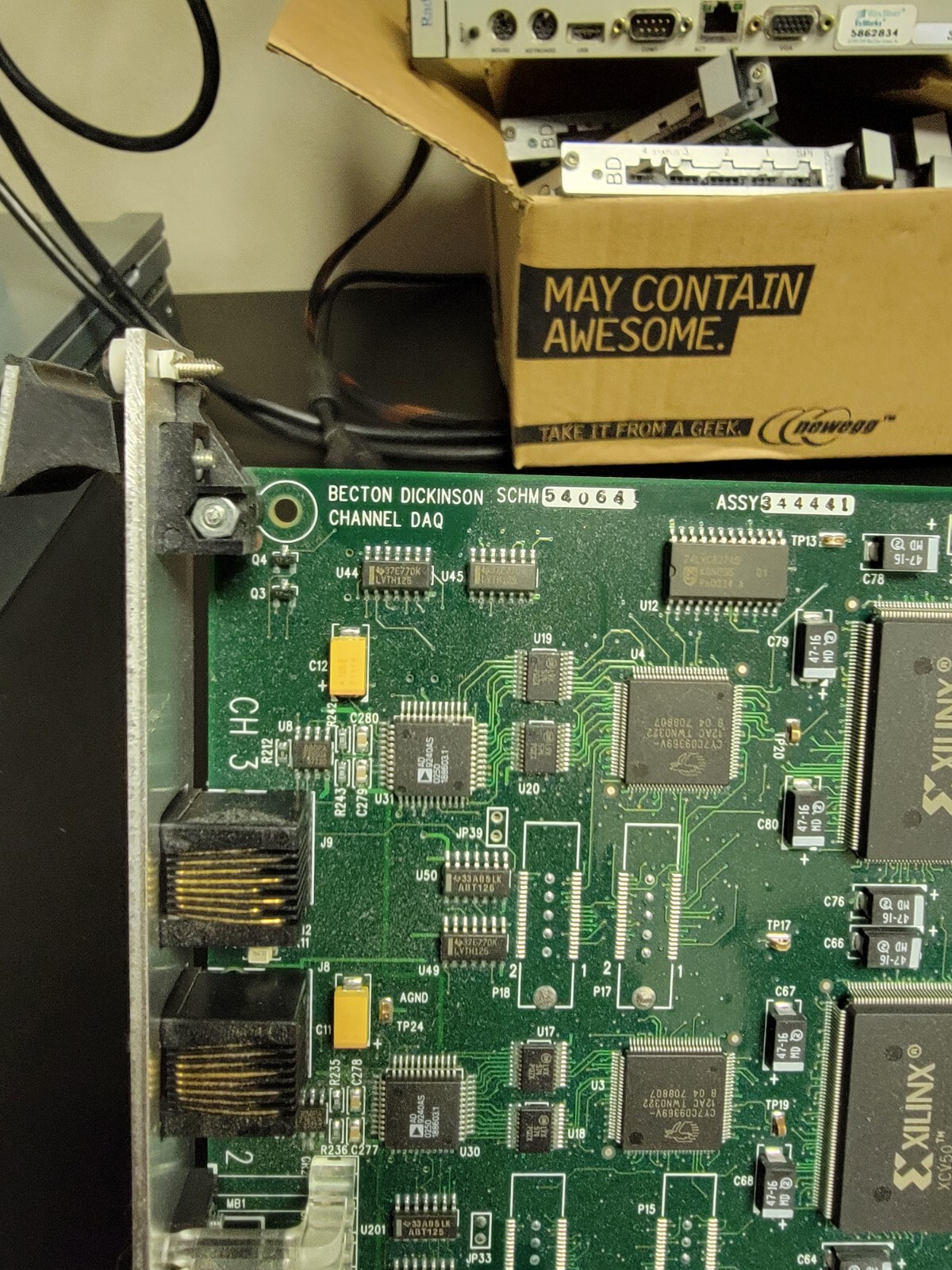 Becton Dickinson SCHM 540641 Assy 344441 RevA 4-Channel DAQ Plug-In Board Module