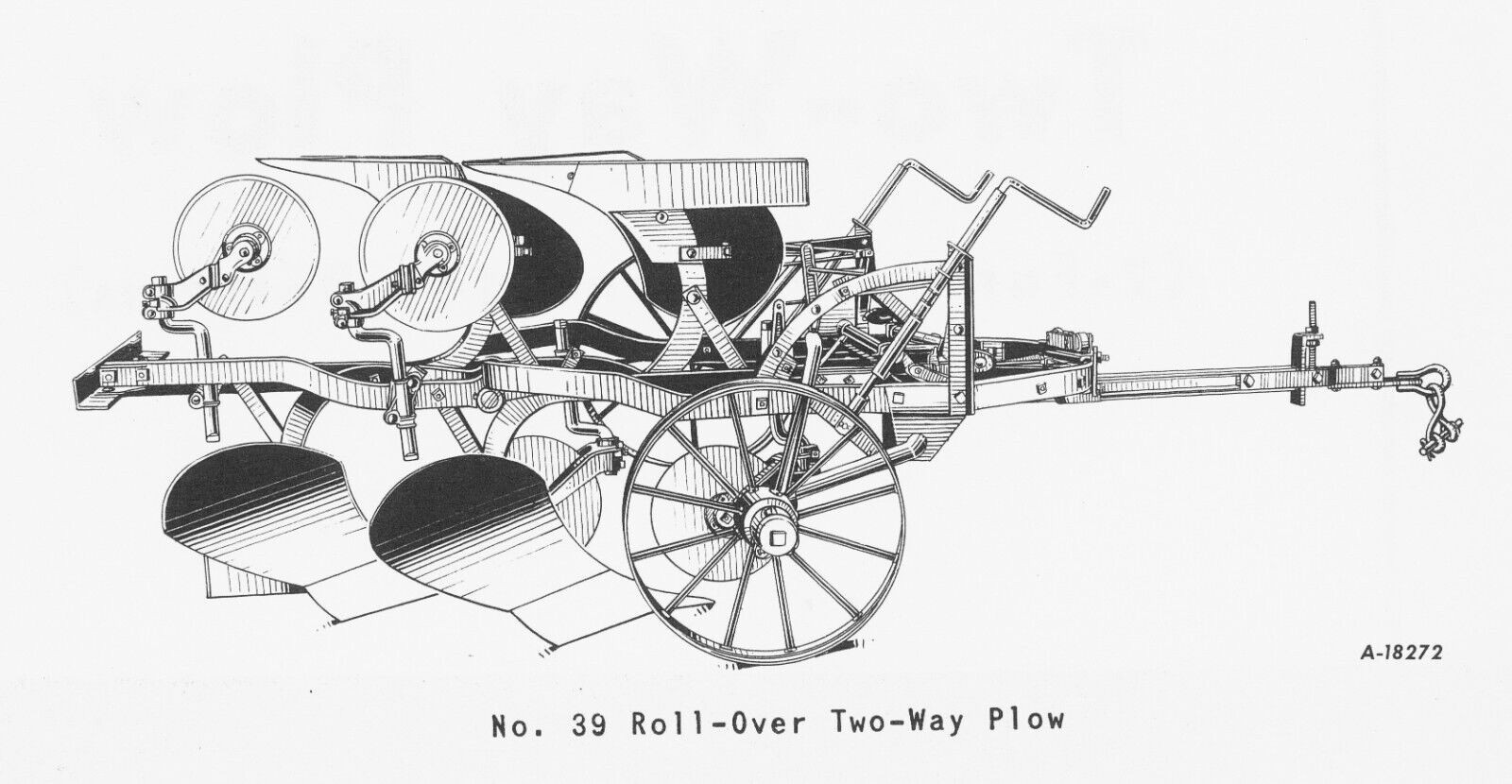 McCormick No. 39 Roll Over Two Way Plow Flip Trailer Plow 2 Bottom Farmall IH