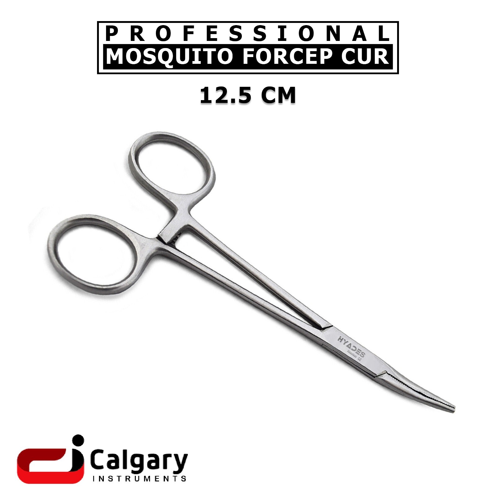 Hyades Mosquito Forceps Halsted CUR Surgical Veterinary Dental Professional