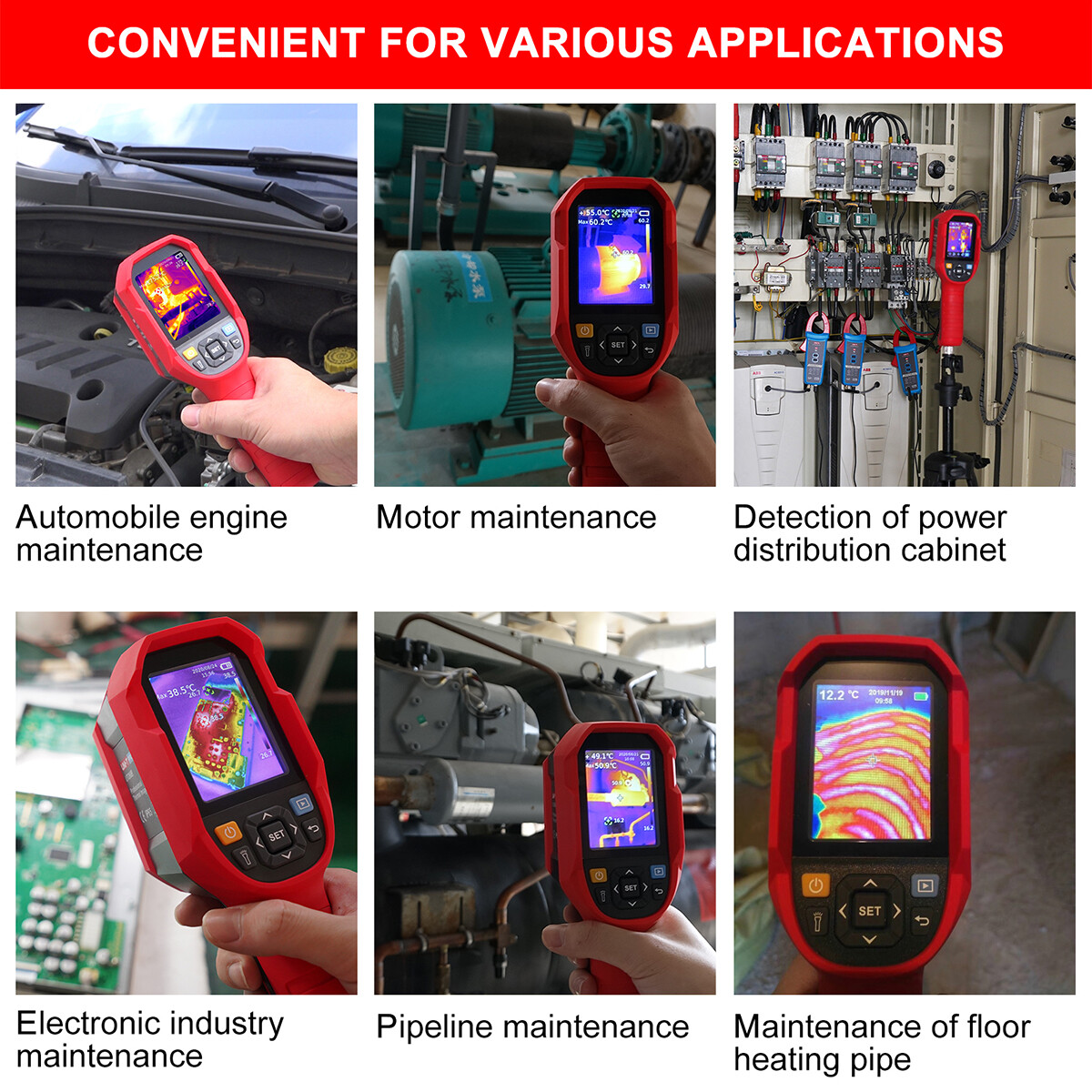 UTi260B Heavy Duty Thermal Camera -20℃~550℃ Image Capture 7 Palettes PC IP65