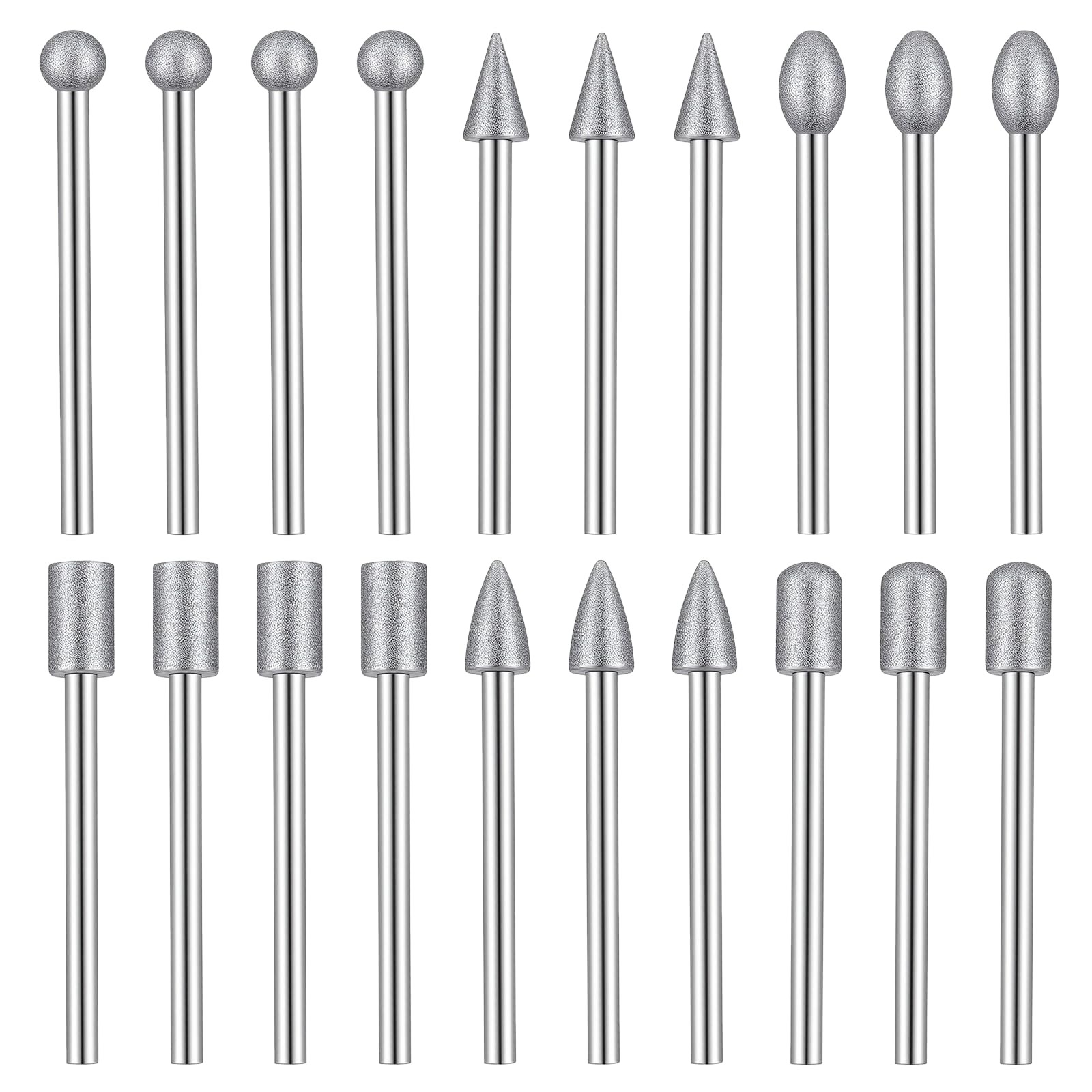 20Pcs 120 Grit Diamond Bits Set, 1/8 Inch Shank, Sturdy Engraving…