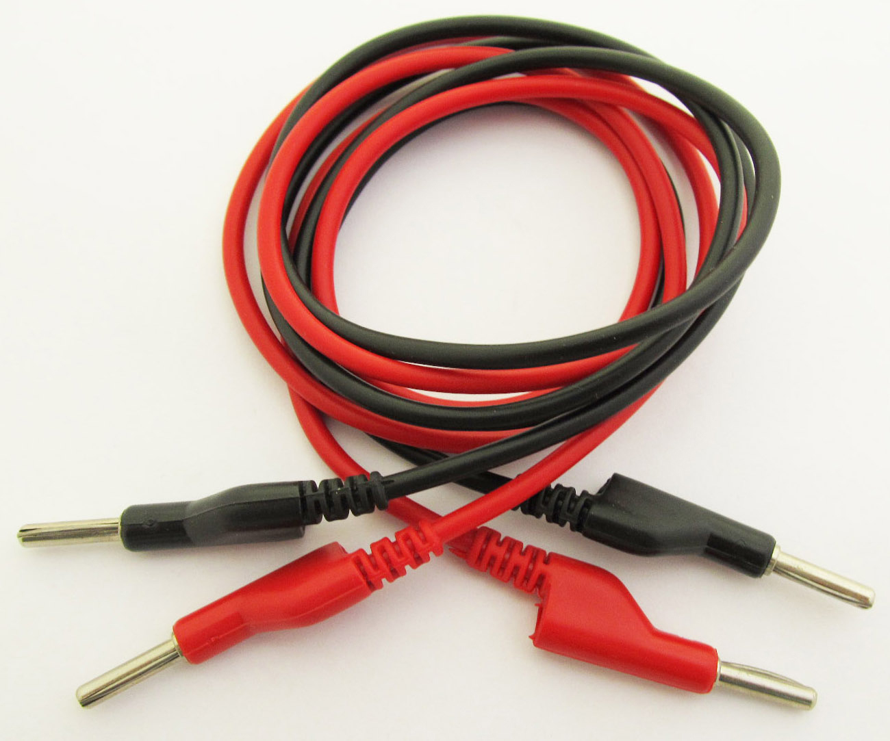 4 pairs Silicone High Voltage 4mm Banana Plug to Banana Plug Test Leads Cable