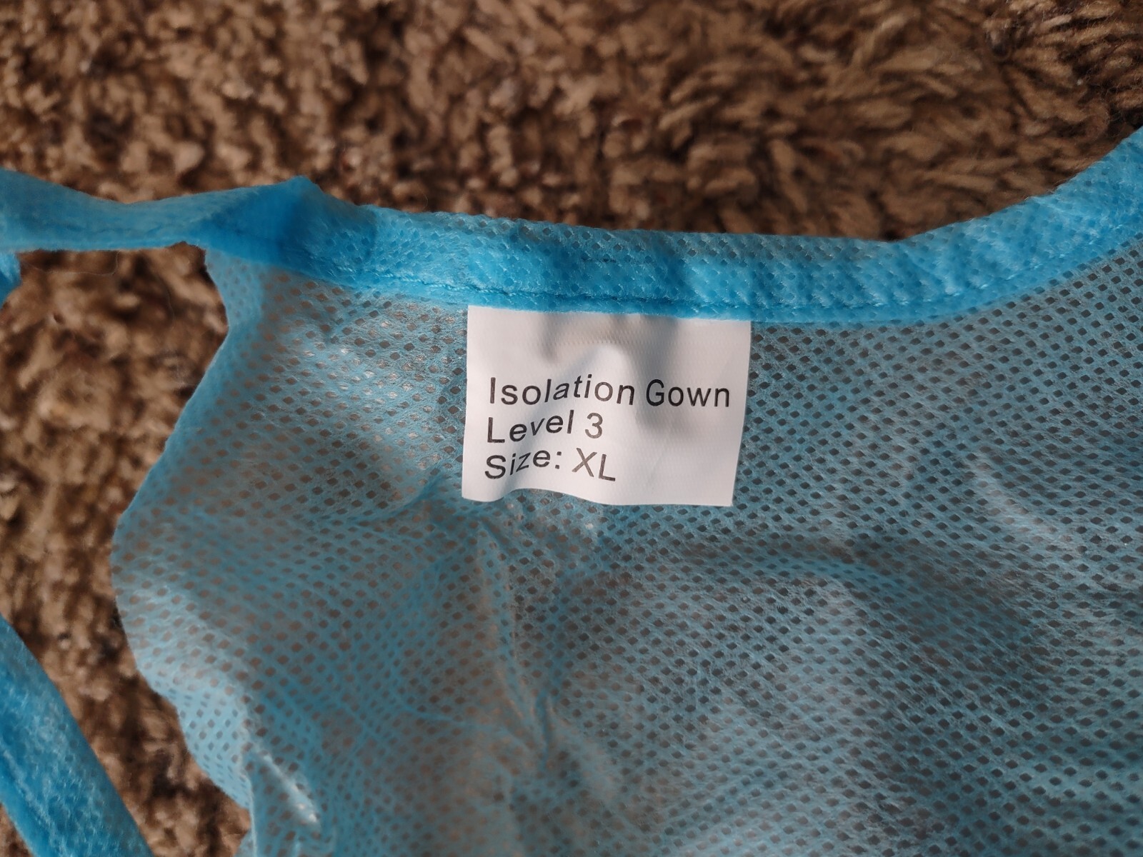 130 Blue Non-Woven Level 3 Isolation Gown Knit Cuff Fluid Resistant 70%PP 30%PE