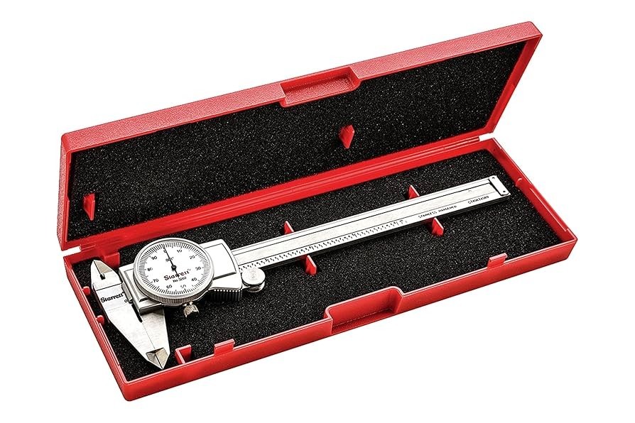 Starrett 3202-6 Dial Caliper; 0-6″ Range with Case
