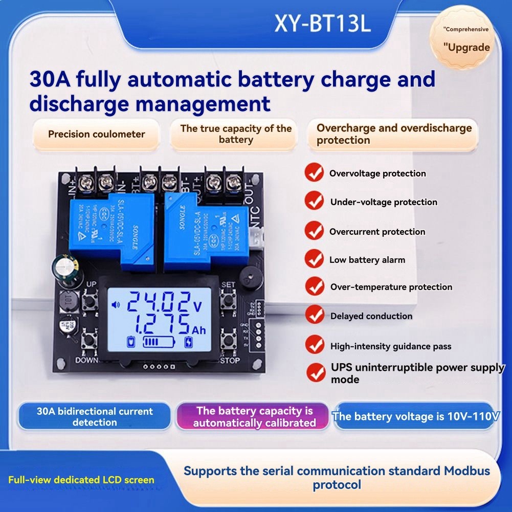XY-BT13L 30A- for battery charging and discharging with power detection protection