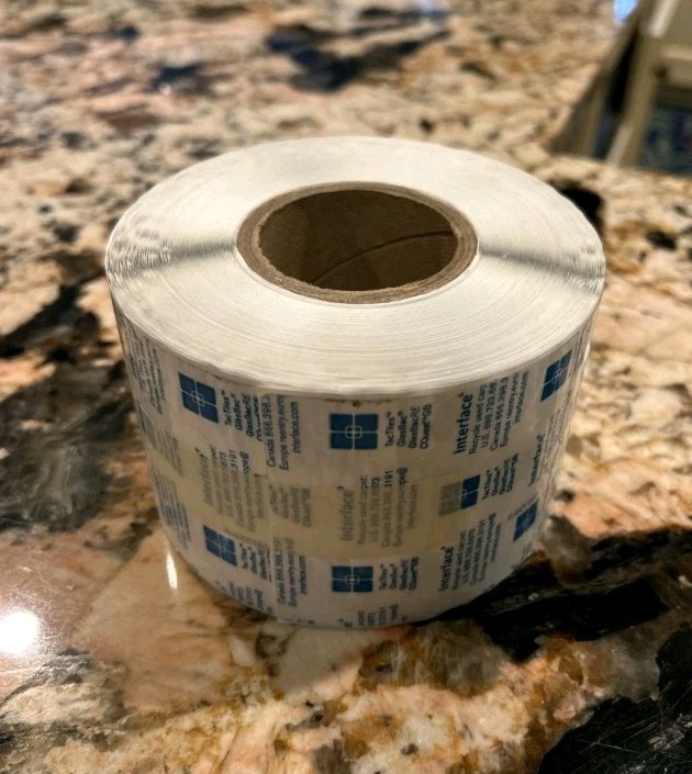 Full Roll Interface TacTiles Adhesive For Carpet Tile Installation. 500 Count