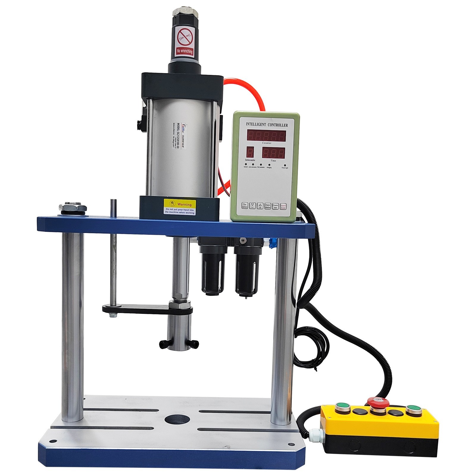Pneumatic Punch Machine Punch Press controller 110V 1763lbs 3.9-1.9in Two Column