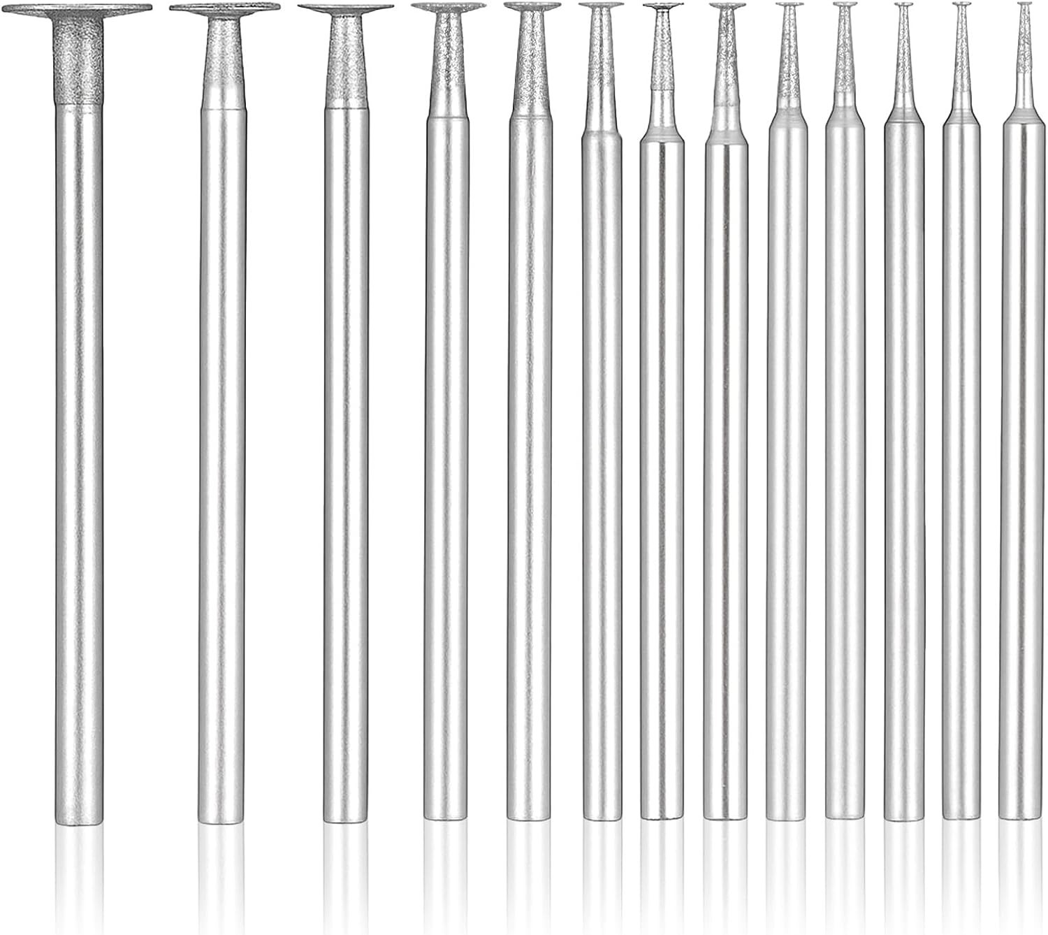 High-Speed Steel Diamond Burs Set – 13 Bowl Shape Bits for Jewelry & Stone Work