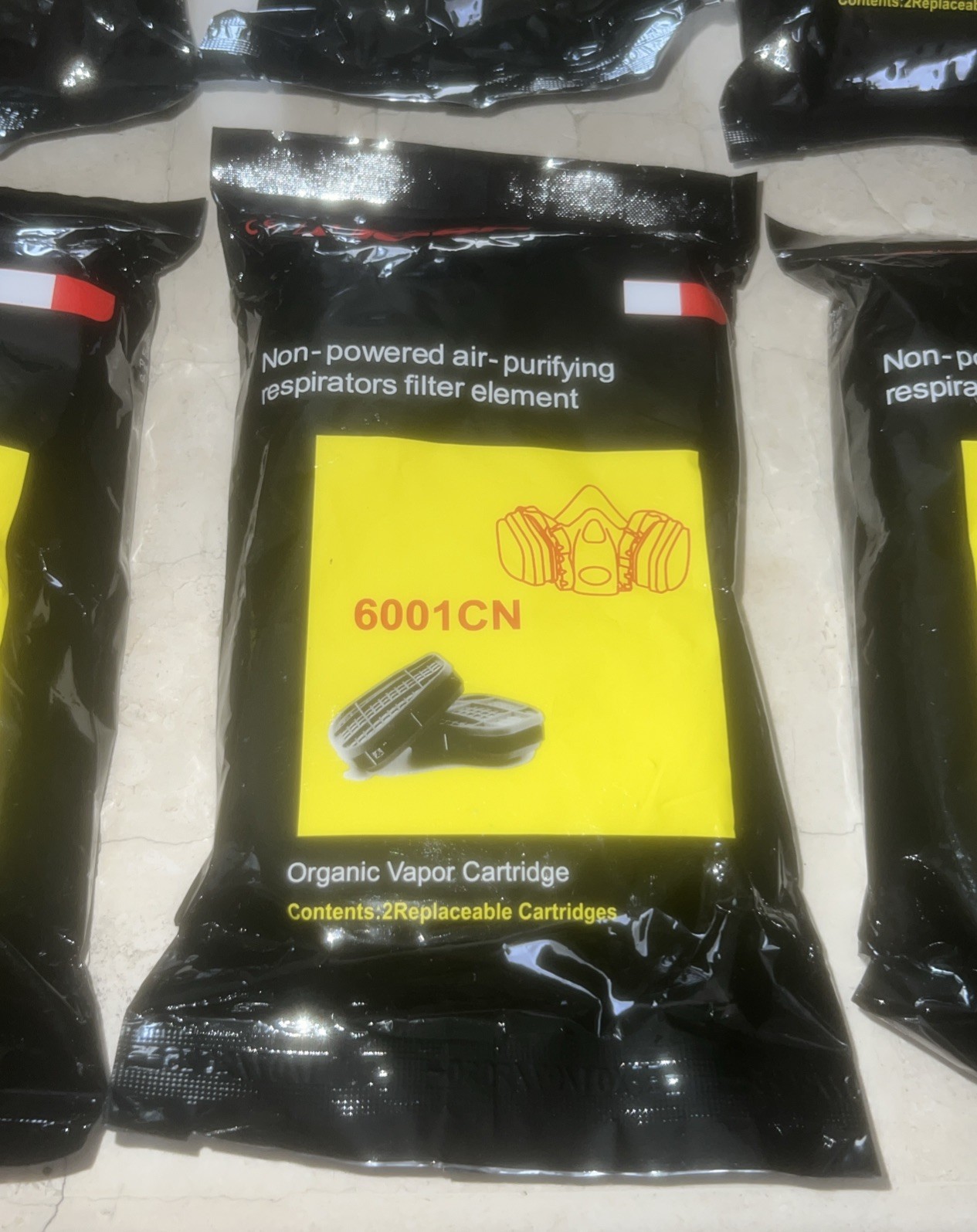 6 Packs Niosh non Powered Air Purifying Respirator Filter Element 6001CN NEW!