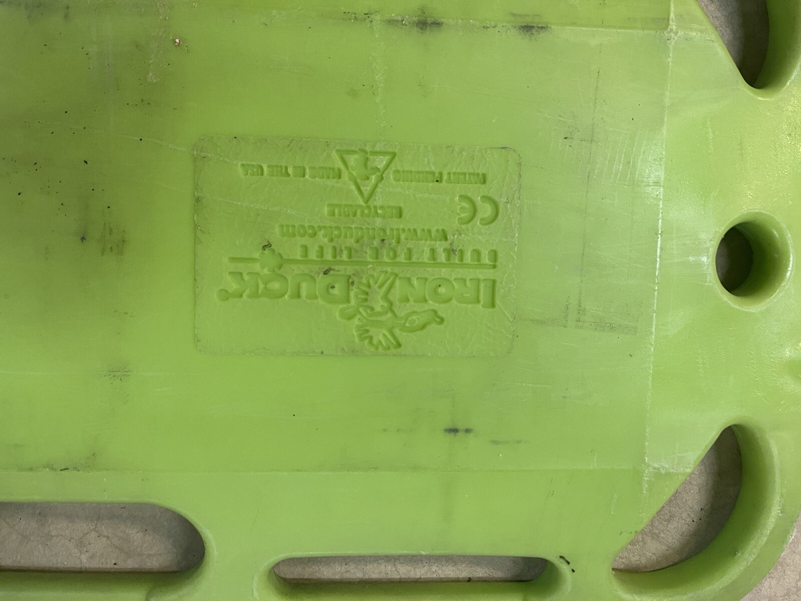 Used Iron Duck Spine (green) Board Rescue Backboard Stretcher EMT.72×16 Inches