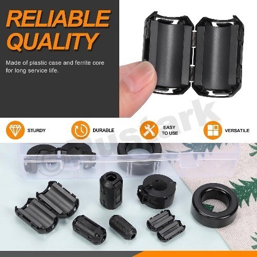 32 Pieces 7 Sizes Black Ferrite Ring Core Toroid RFI EMI N Size: 7 Sizes Black