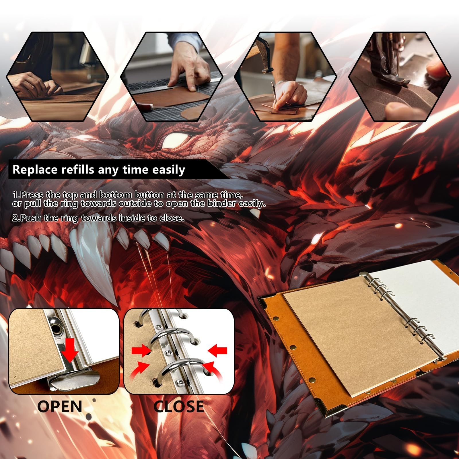 Vintage Dragon DND Journal – 400 Pages A5 Binder for Dungeons & Dragons Accessor