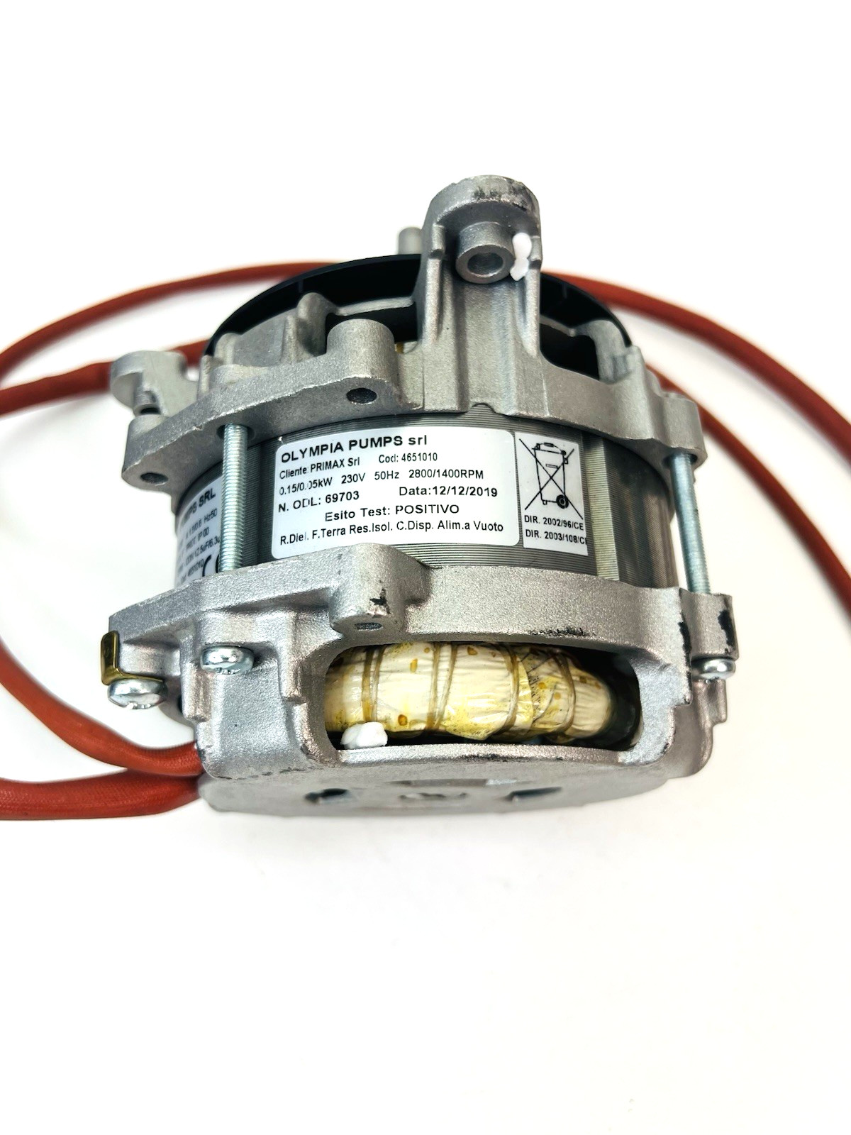 Olympia Pumps 4651010 Motor 230V 50Hz Type PR120-2/4P 2800/1400RPM Made In Italy