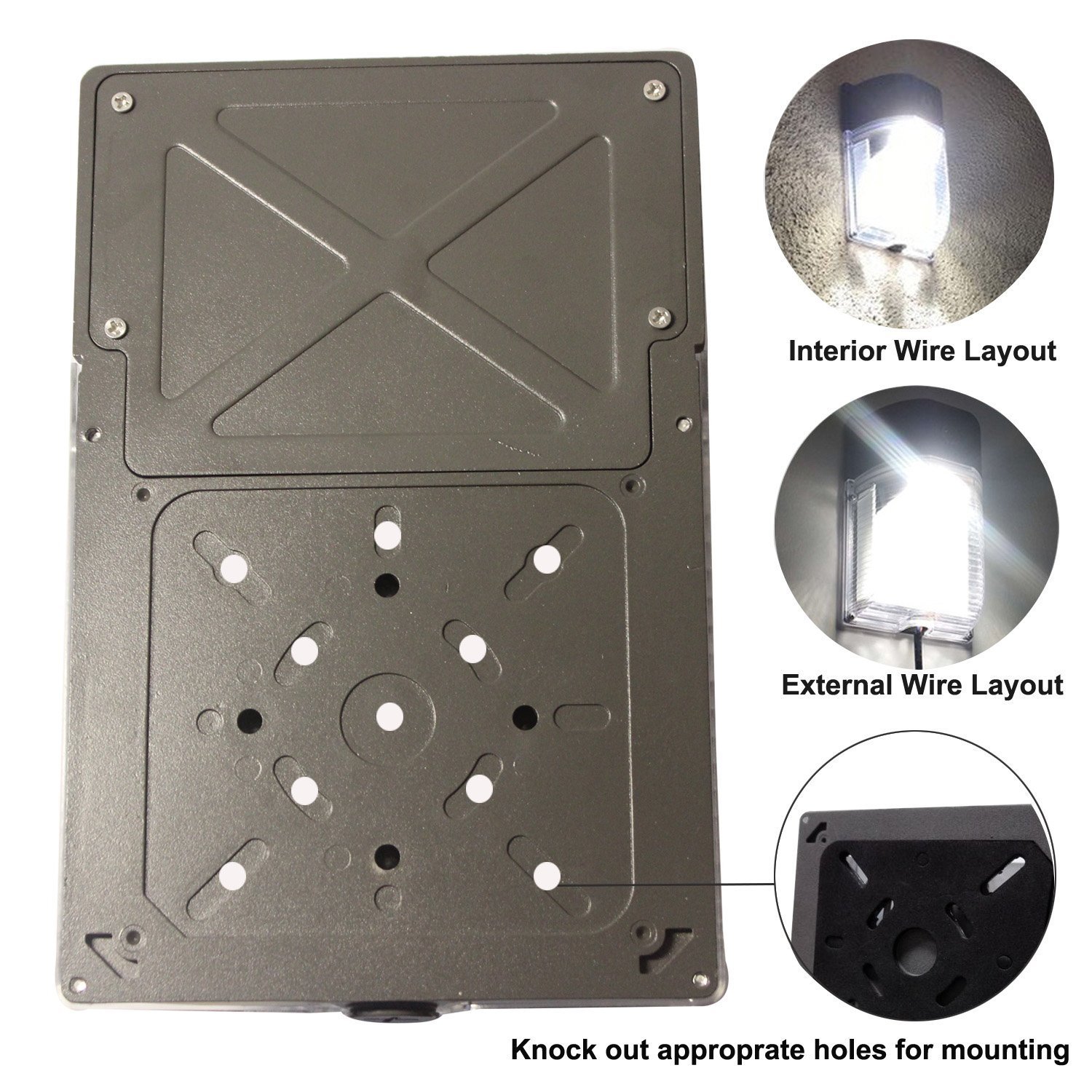 4-PACK Outdoor LED Wall Pack 26Watt 5000K Waterproof with dusk to Dawn Sensor