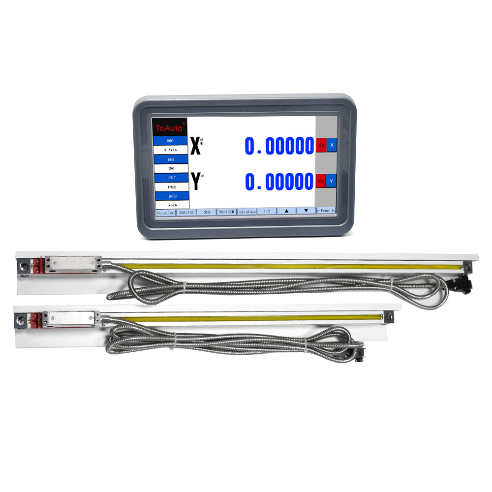 2/3 Axis DRO Digital Readout Touch Screen LCD Display + Linear Glass Scale Kit