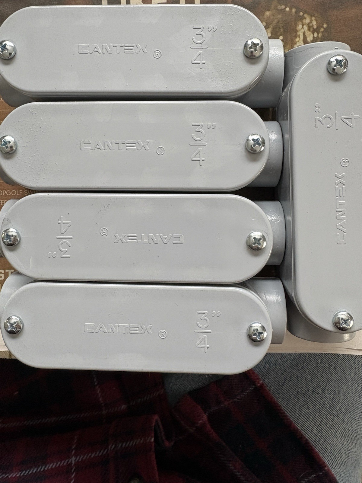Cantex PVC Conduit Body 3/4″ C-Type(Lot of 5)