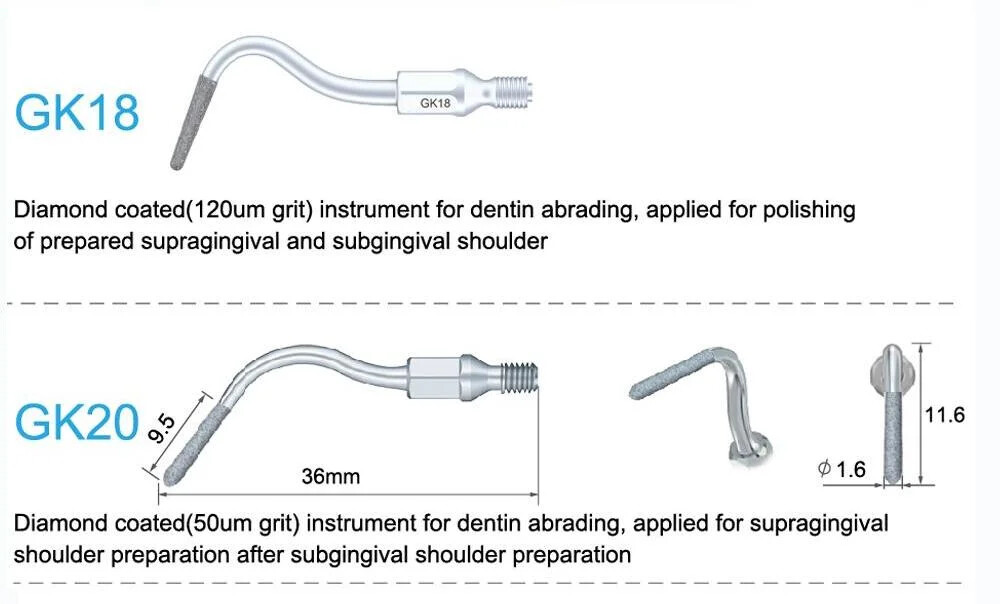 1pc Dental Ultrasonic Scaler Scaling Tips for KAVO SonicFlex GK1 GK2 GK4 GK6 hgy