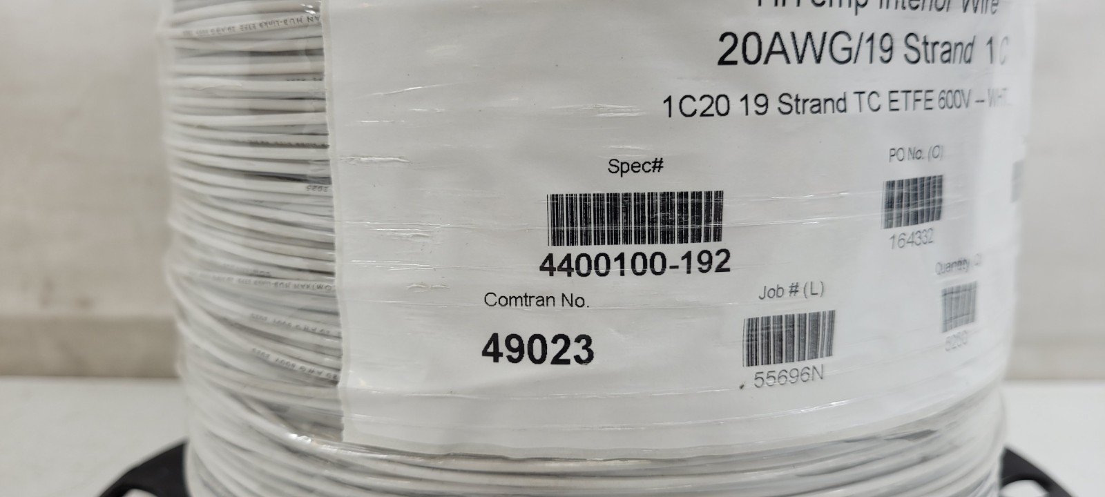 COMTRAN 49023 1C #20awg HUB-Link High-Temp ETFE Transit Wire 600V White (5250FT)