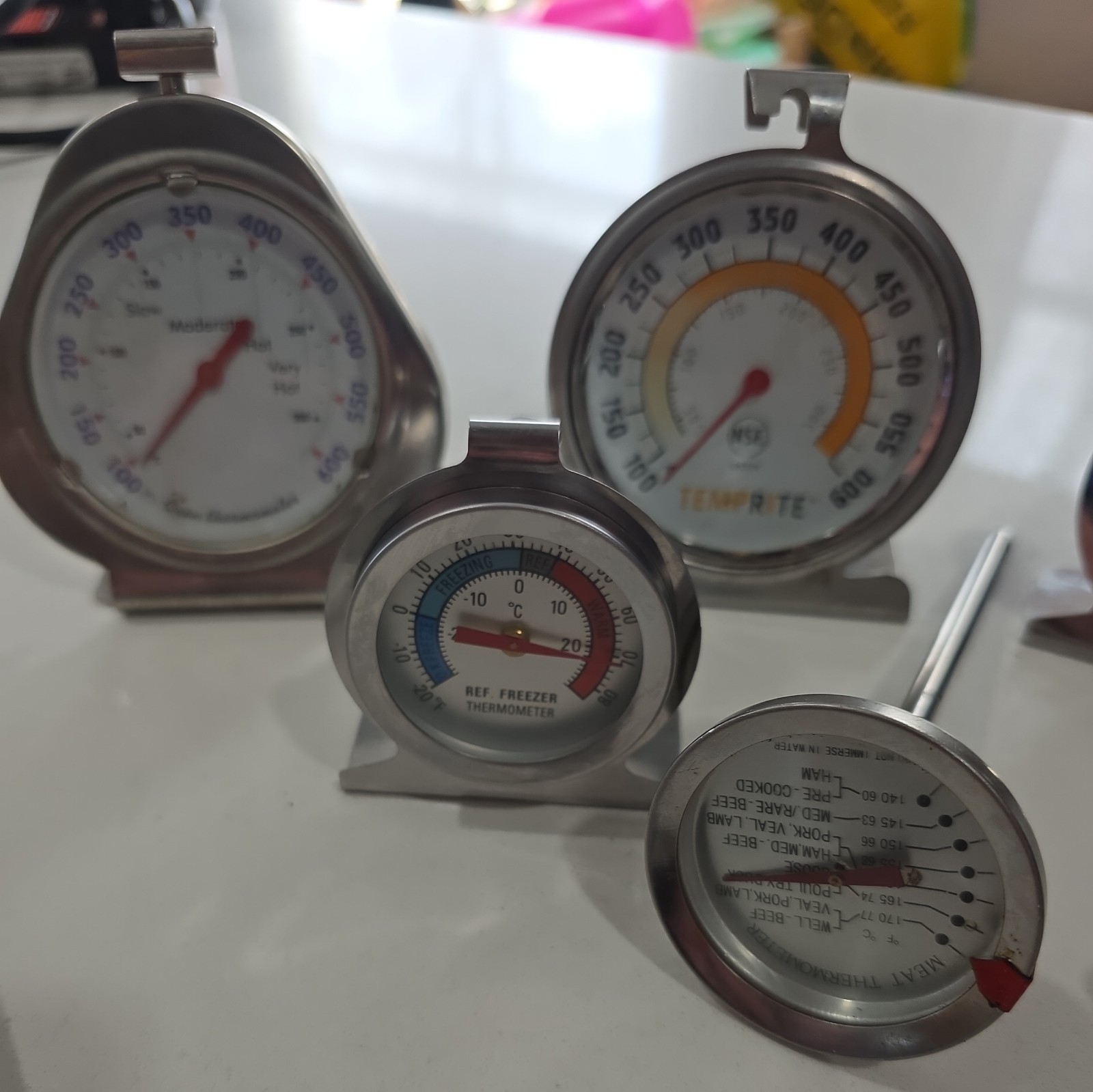 LOT OF 9 RESTAURANT THERMOMETERS – LISTED AS UNTESTED