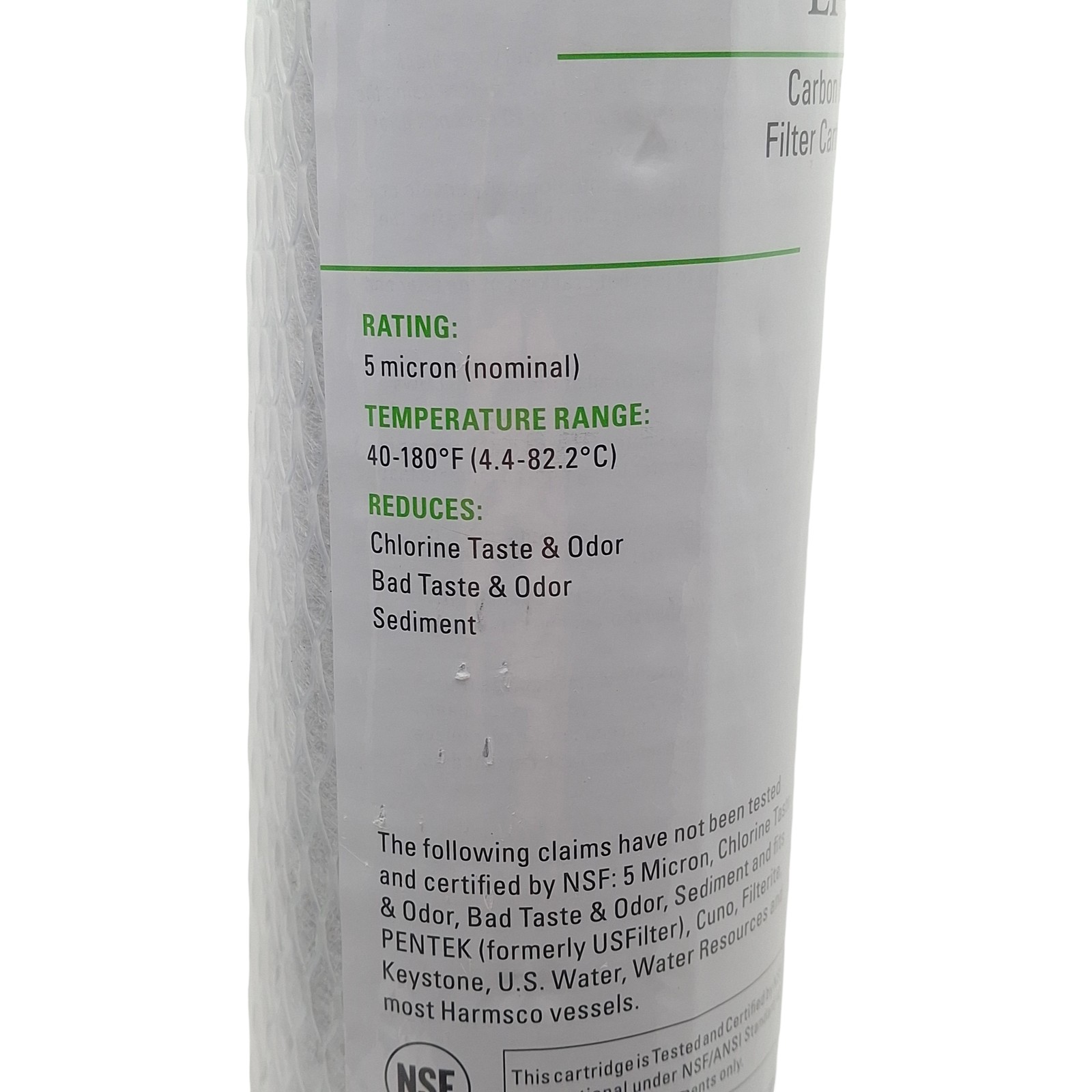 Pentair 155529-43 EP-20 Pentek Carbon Block Filter Cartridge, 5µm, ø2.89″ x 20″