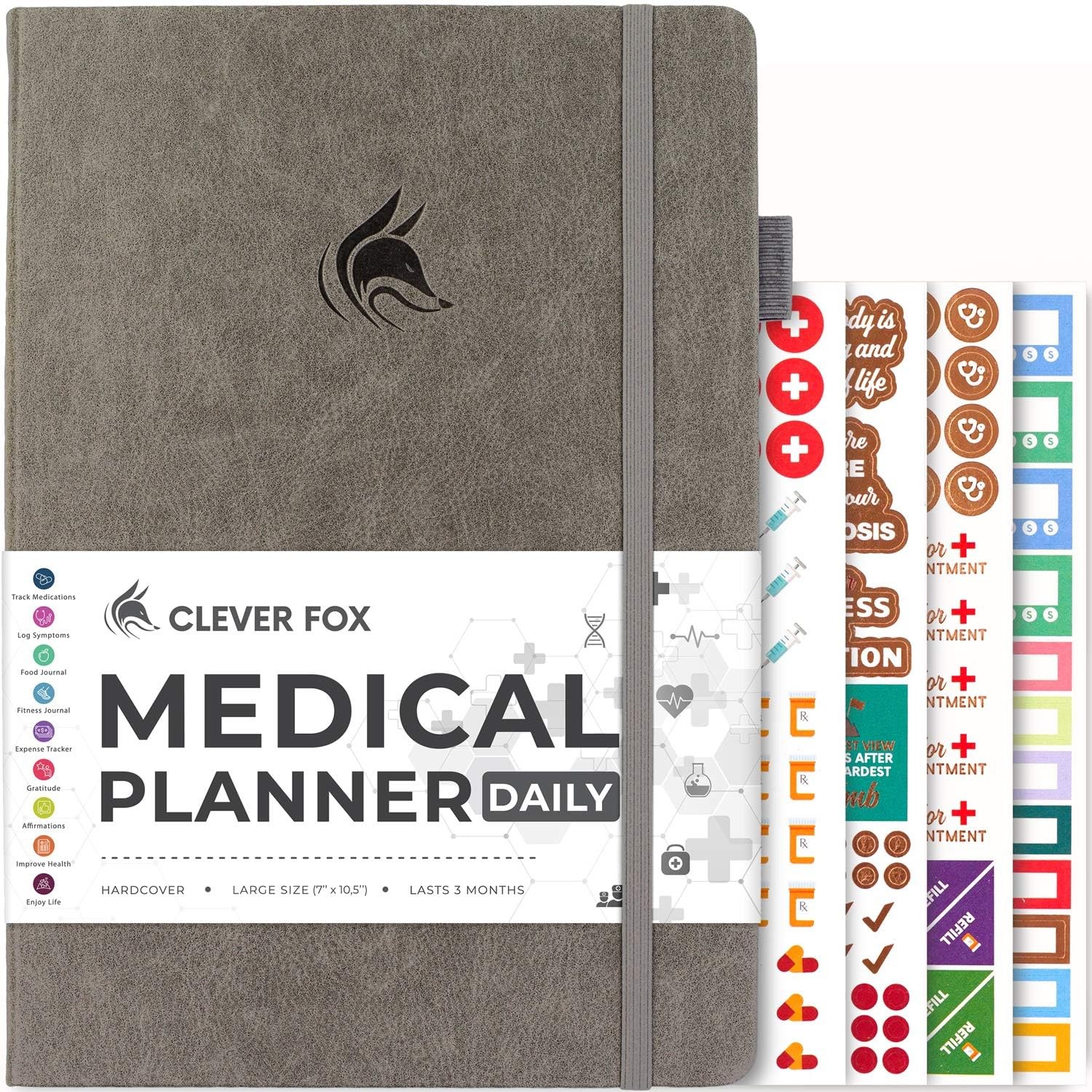 Clever Fox Medical Planner Diary Notebook Wellness Logbook Lasts 3 Months