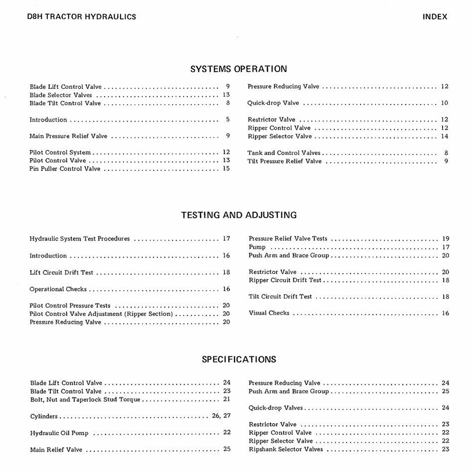 Cat Caterpillar Dozer D8 D8H Tractor Service Manual REG00501 On CD Or Fast PDFDL