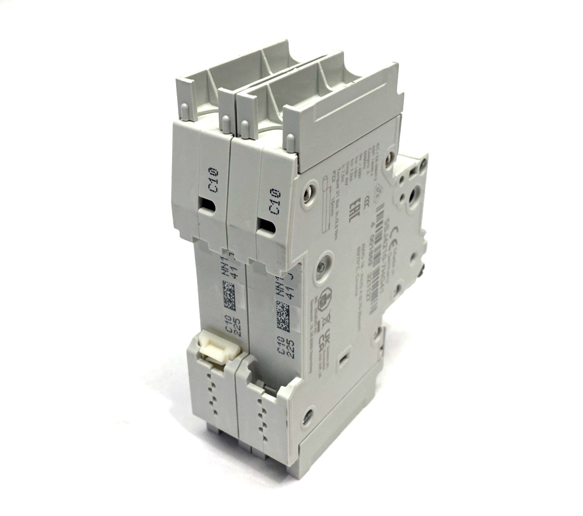 Siemens 5SJ4210-7HG41 Miniature Circuit Breaker 240V 14kA, 2P, C Type, 10A
