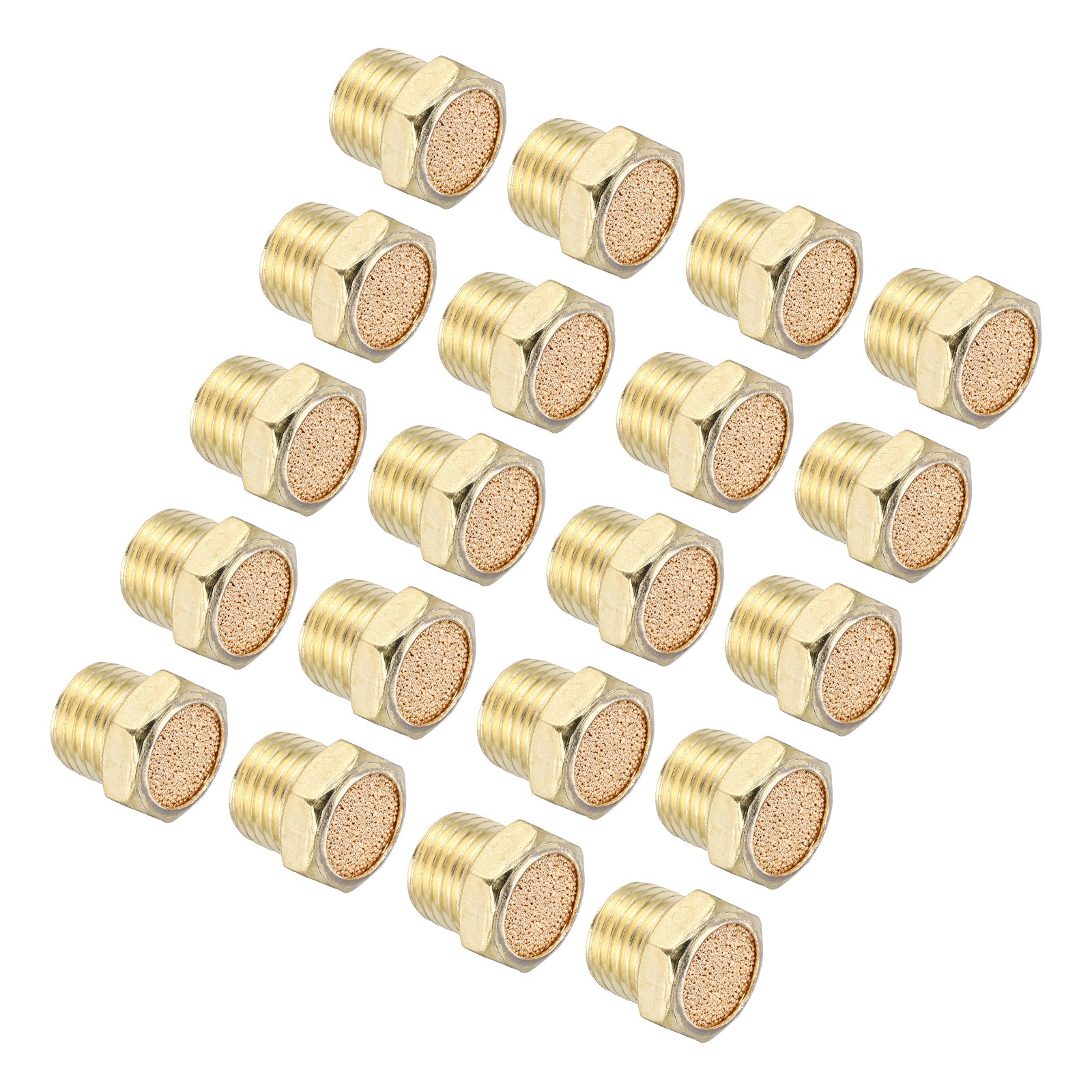 20PCS Pneumatic Exhaust Muffler, 1/4″ NPT Male Muffler Air Line Fitting