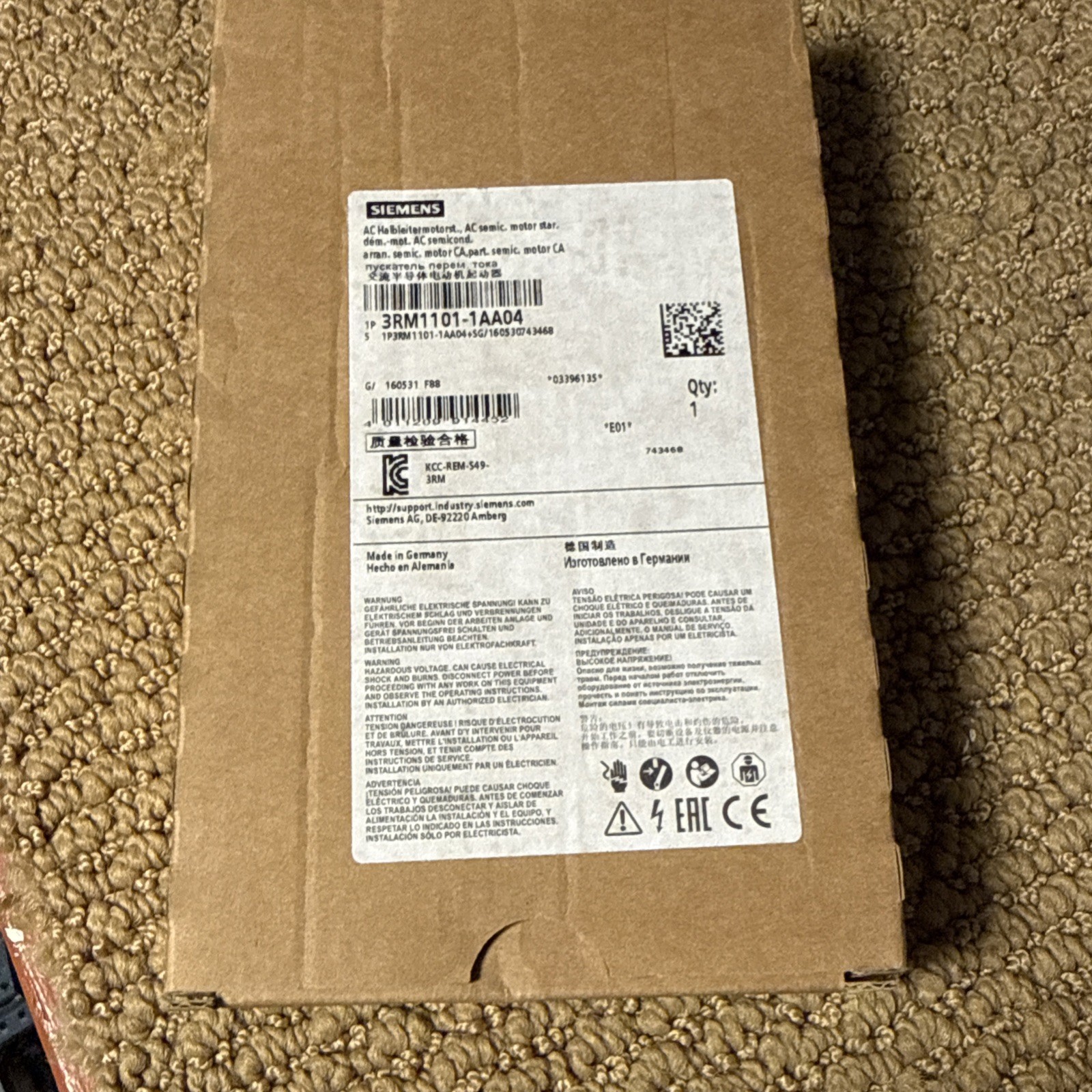 Siemens 3RM1101-1AA04 Motor Starter *New in Box*