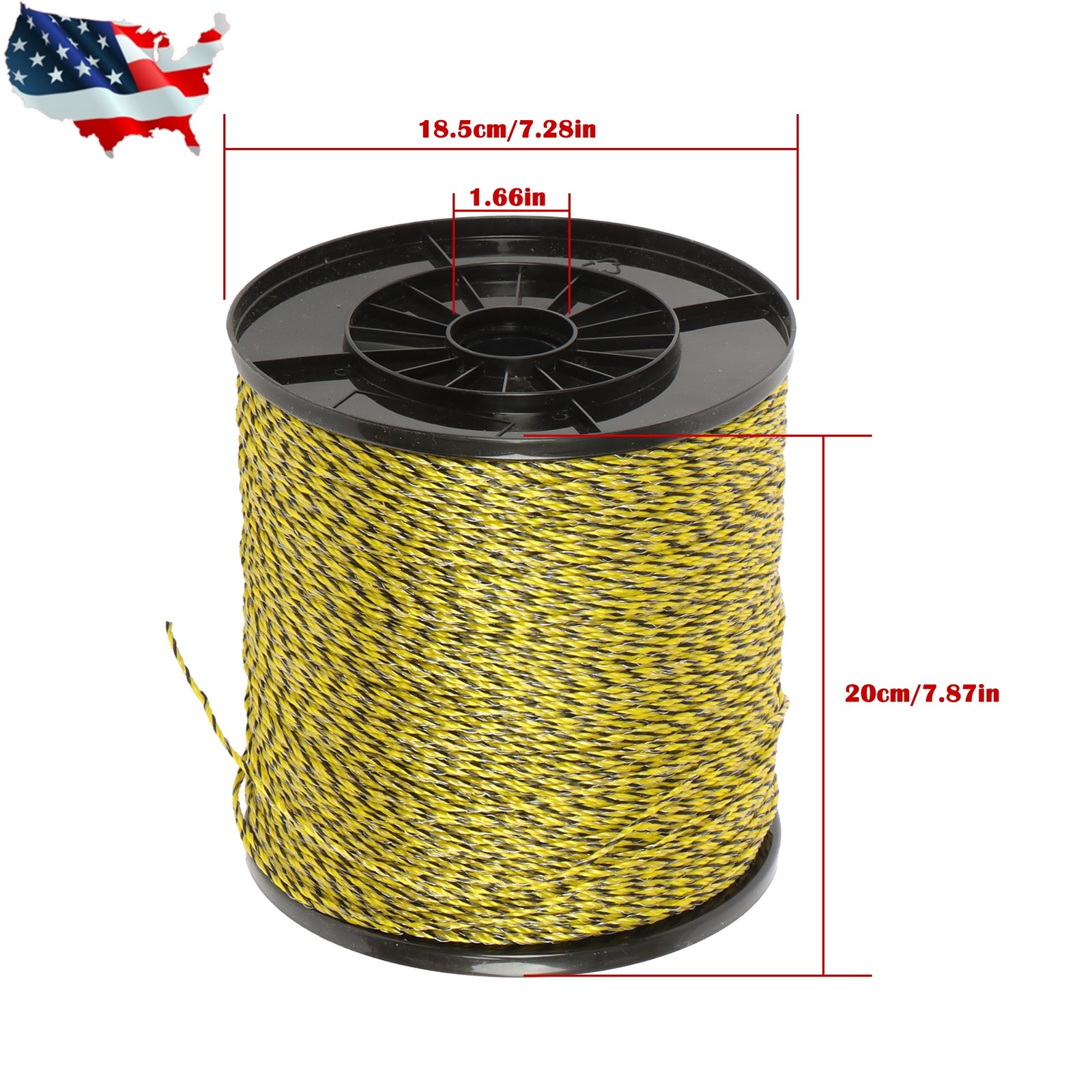 Electric Fence Wire, 3500Ft 1/8″ , Polywire fit for Portable Livestock Fencing