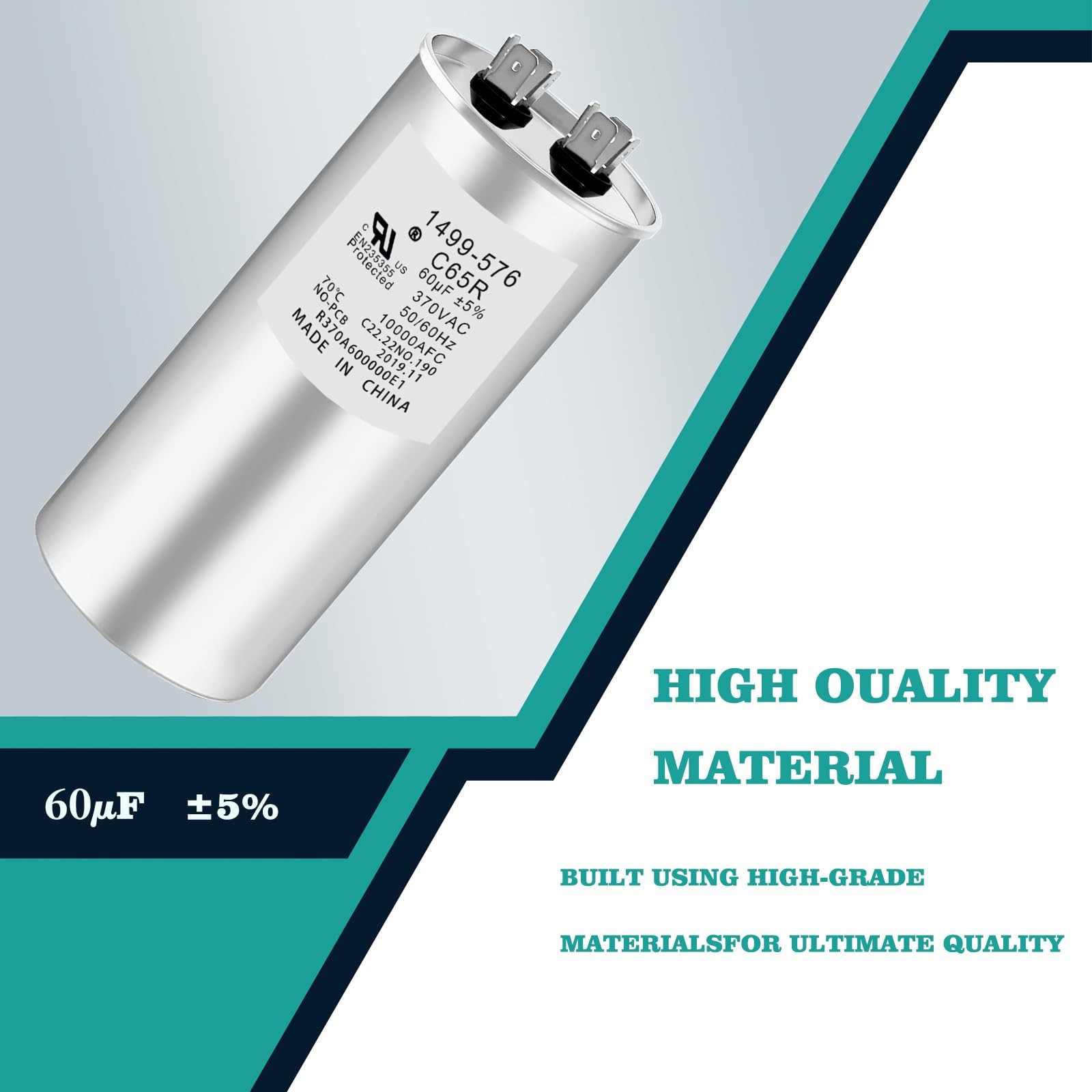 SPRWRM 1499-576 1499-5761 Capacitor 60UF 370VAC Helps Motor Start Stably Expl…