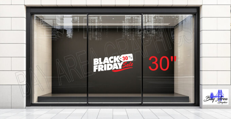 % OFF Black Friday Sale Sign Vinyl Decal – Storefront Window Graphic